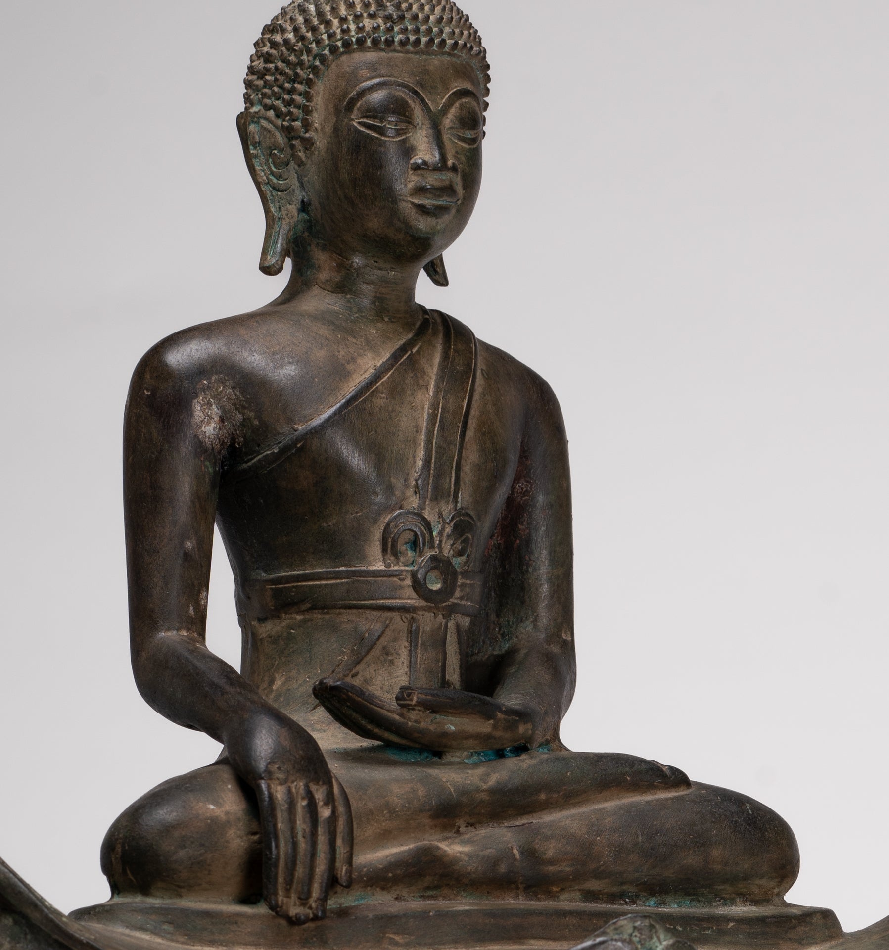 Buddha Statue - Antique Laos Style Enlightenment Buddha Statue - 55cm/22"