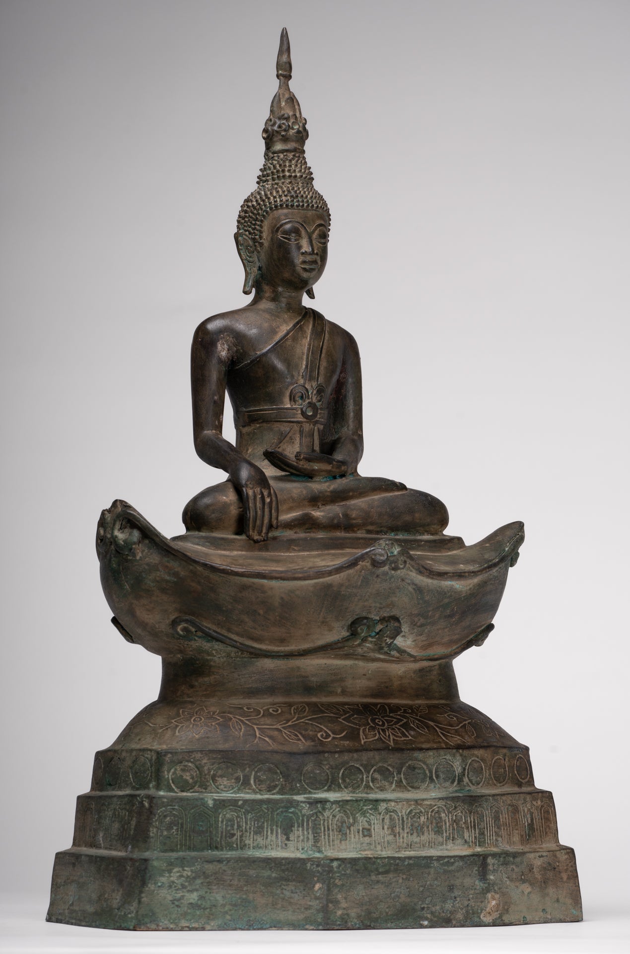 Buddha Statue - Antique Laos Style Enlightenment Buddha Statue - 55cm/22"