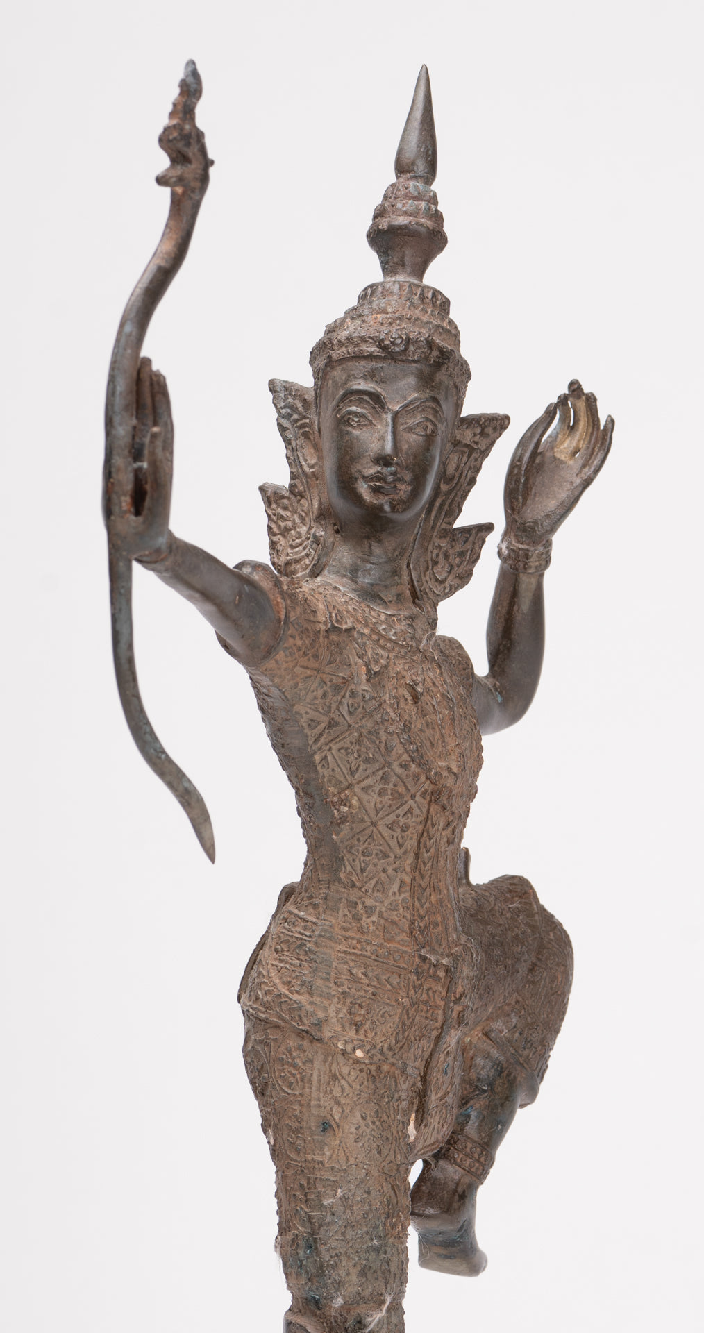 Rama Statue - Antique Thai Style Bronze Thai Rama - Avatar of Vishnu - 37cm/15"