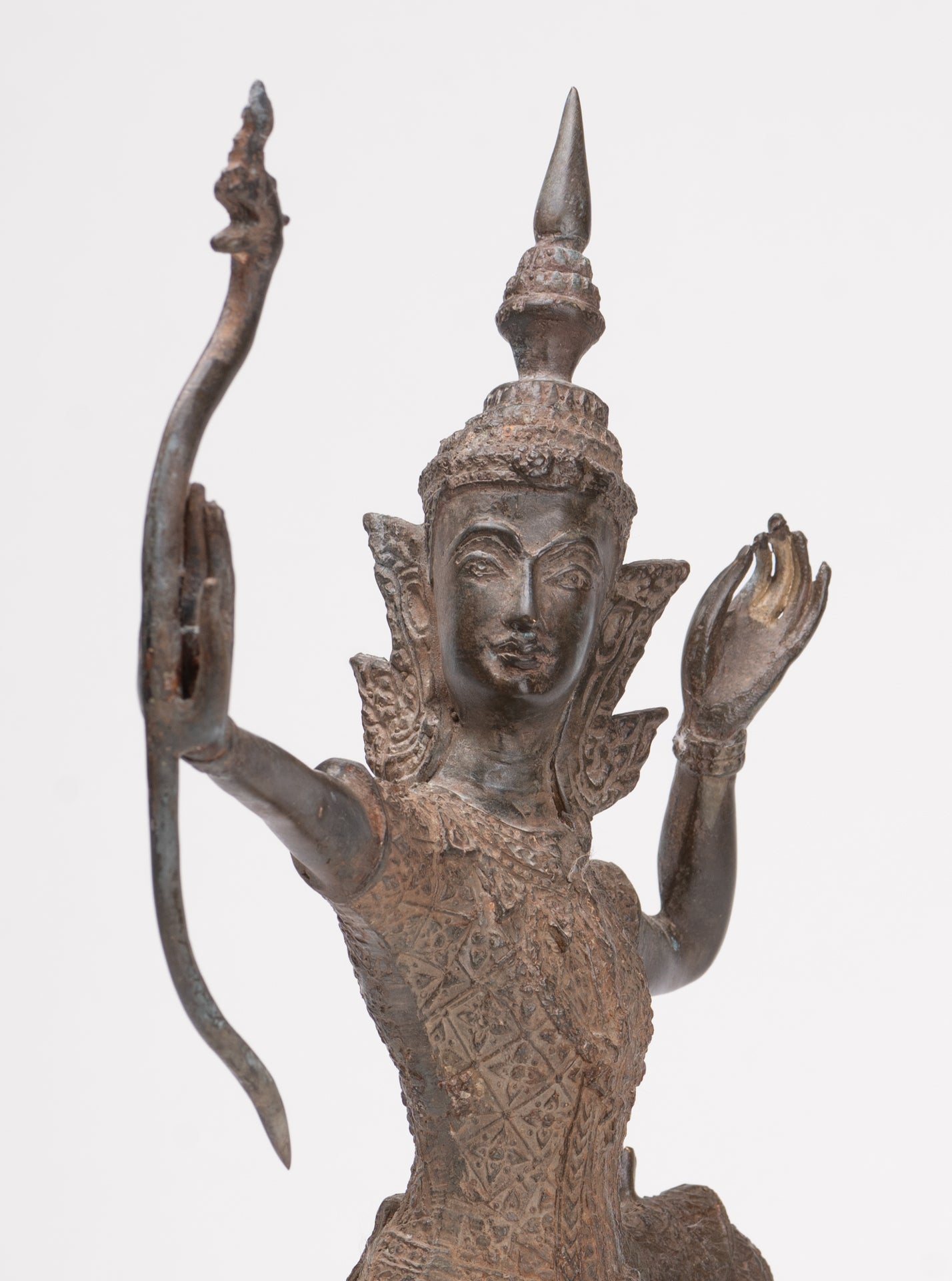 Rama Statue - Antique Thai Style Bronze Thai Rama - Avatar of Vishnu - 37cm/15"