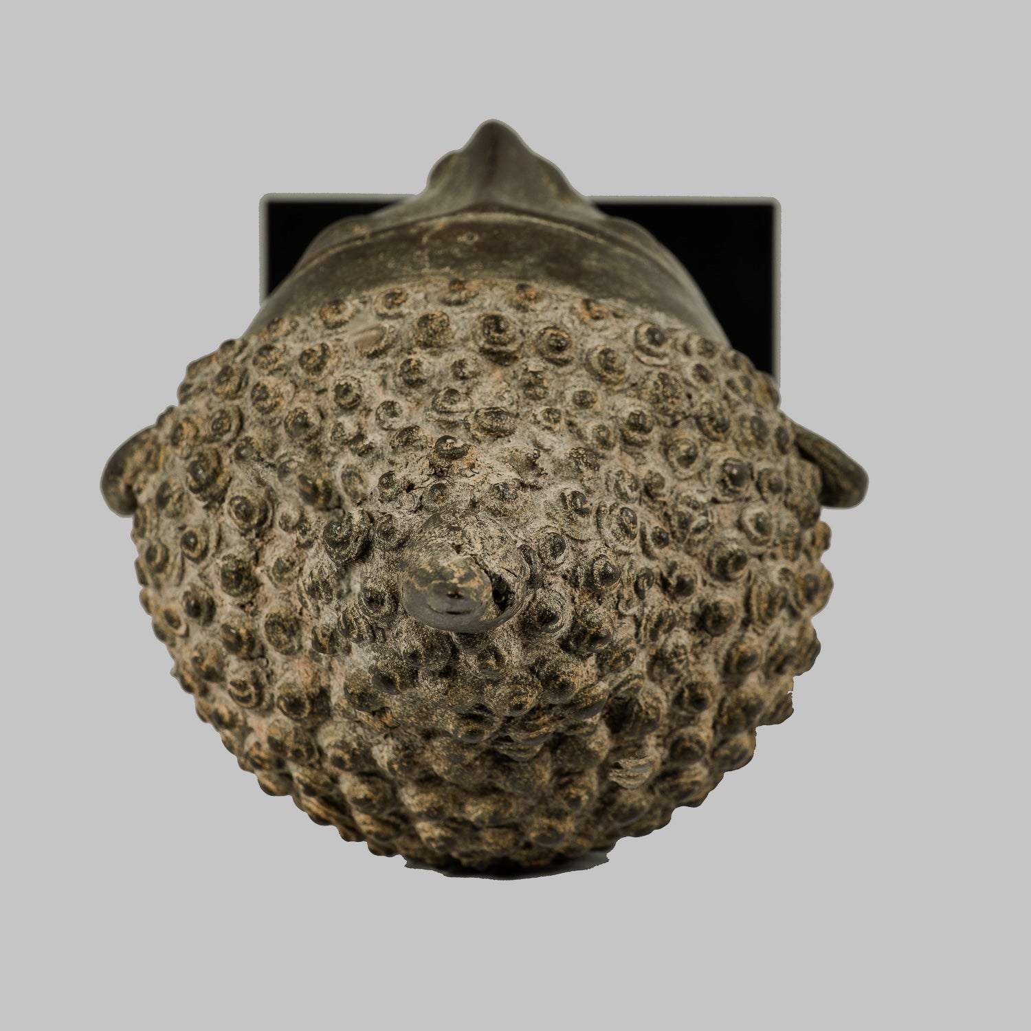 Statue de Bouddha antique – Statue antique de tête de Bouddha montée sur Chiang Saen du XVIIIe siècle – 30 cm/12"