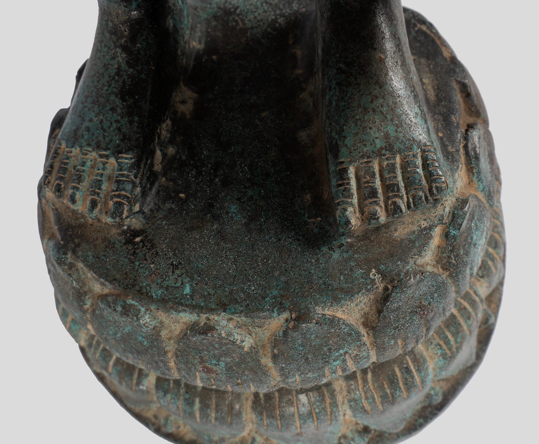 Estatua de Buda - Gran estatua de Buda de estilo tailandés antiguo en Dharmachakra enseñando Mudra - 84cm/34 "