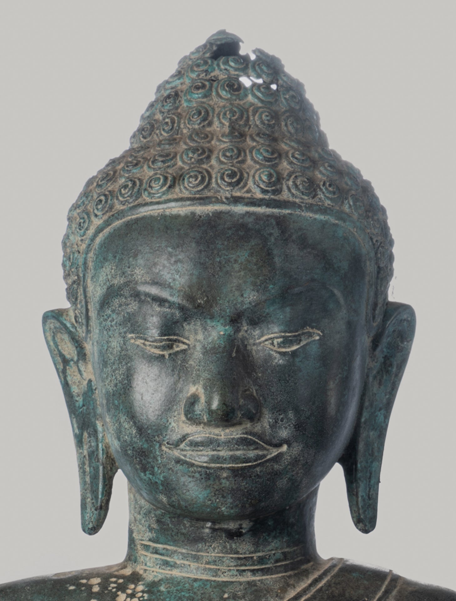 Buddha Statue - Antique Thai Style Southeast Asia Guatama Buddha Torso Statue - 67cm/27"