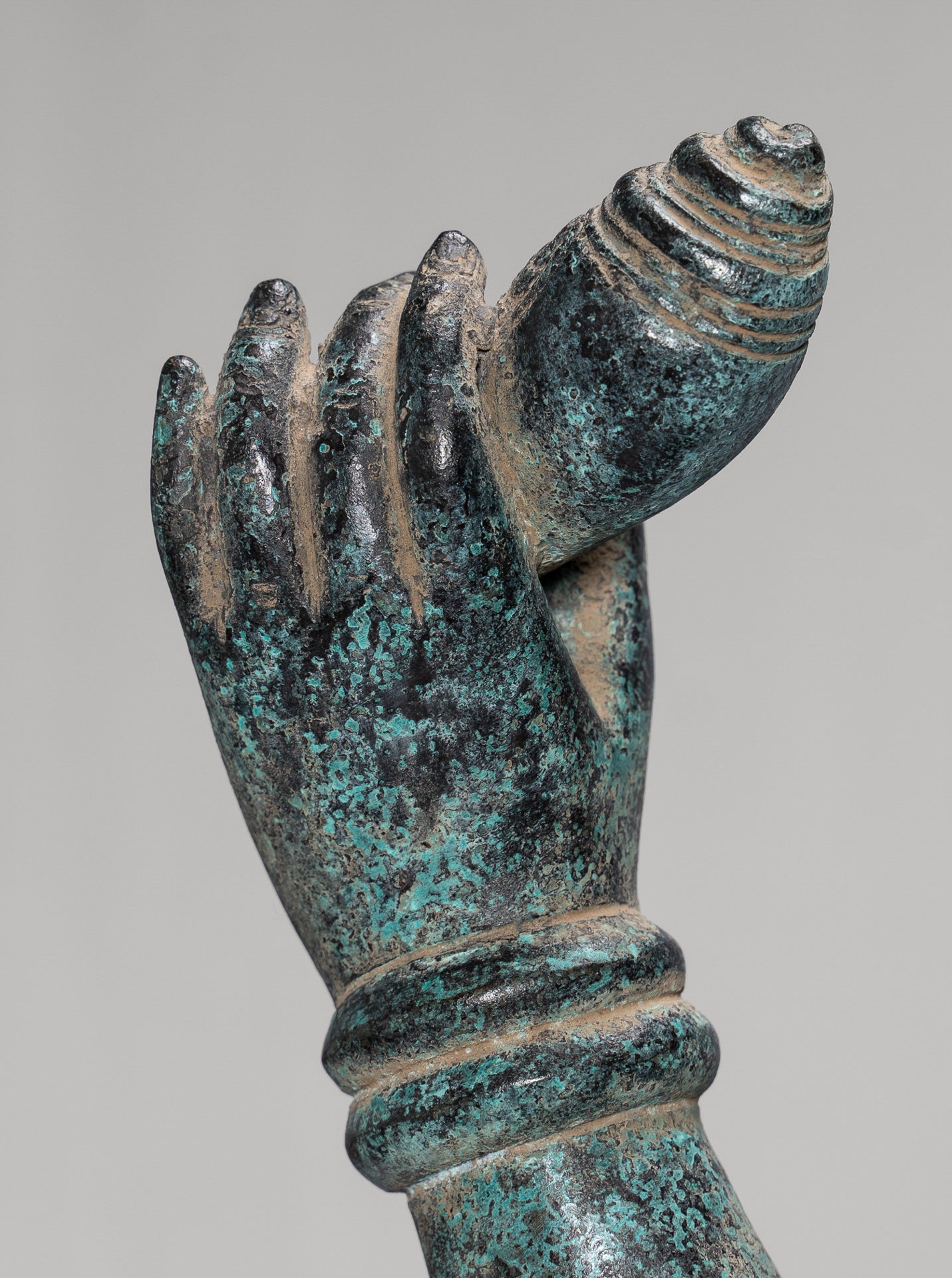 Antique Khmer Style Bronze Standing Bayon Vishnu Statue - Protector - 130cm/52"