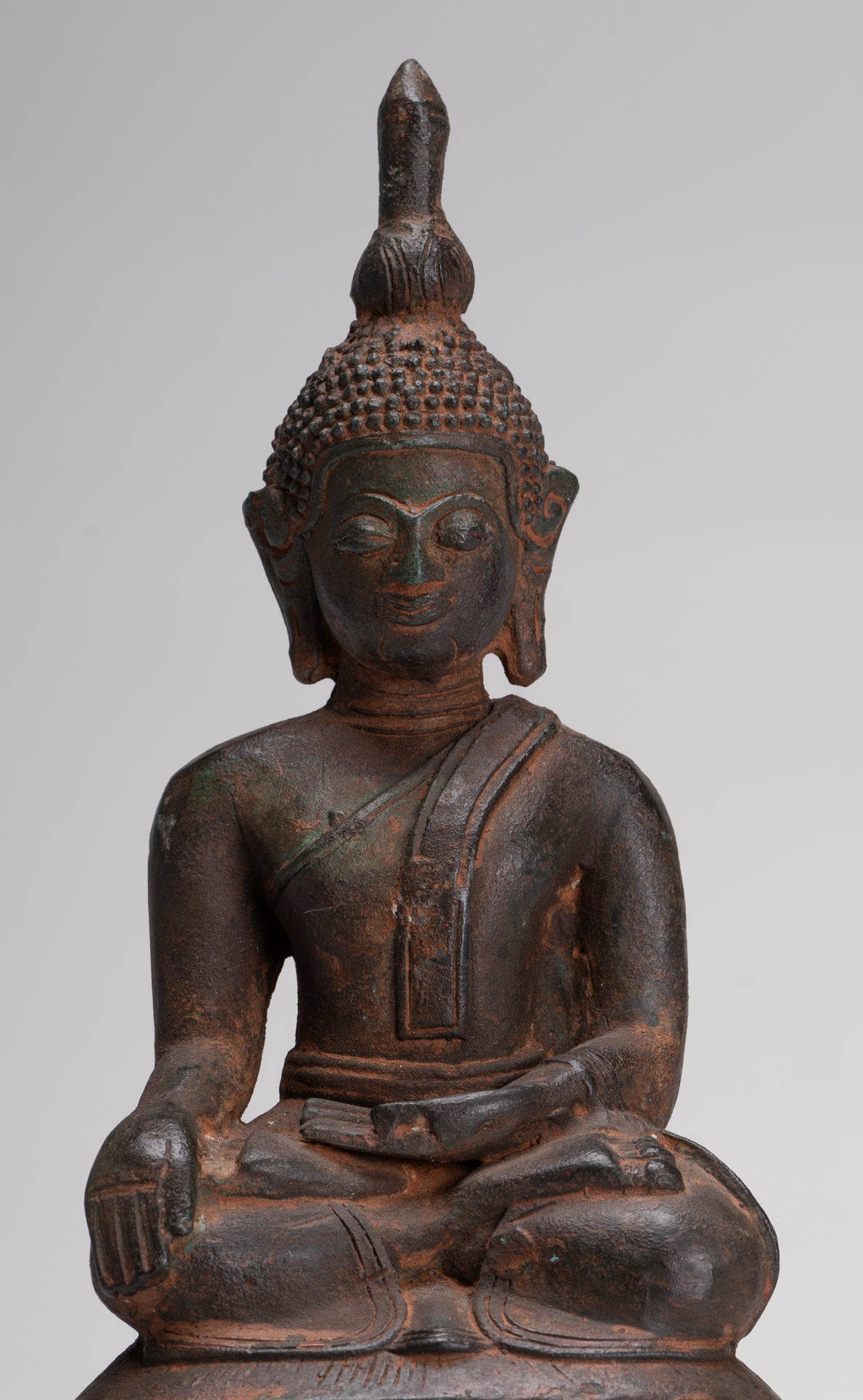 Buddha Statue - Antique Laos Style Enlightenment Buddha Statue - 33cm/13"