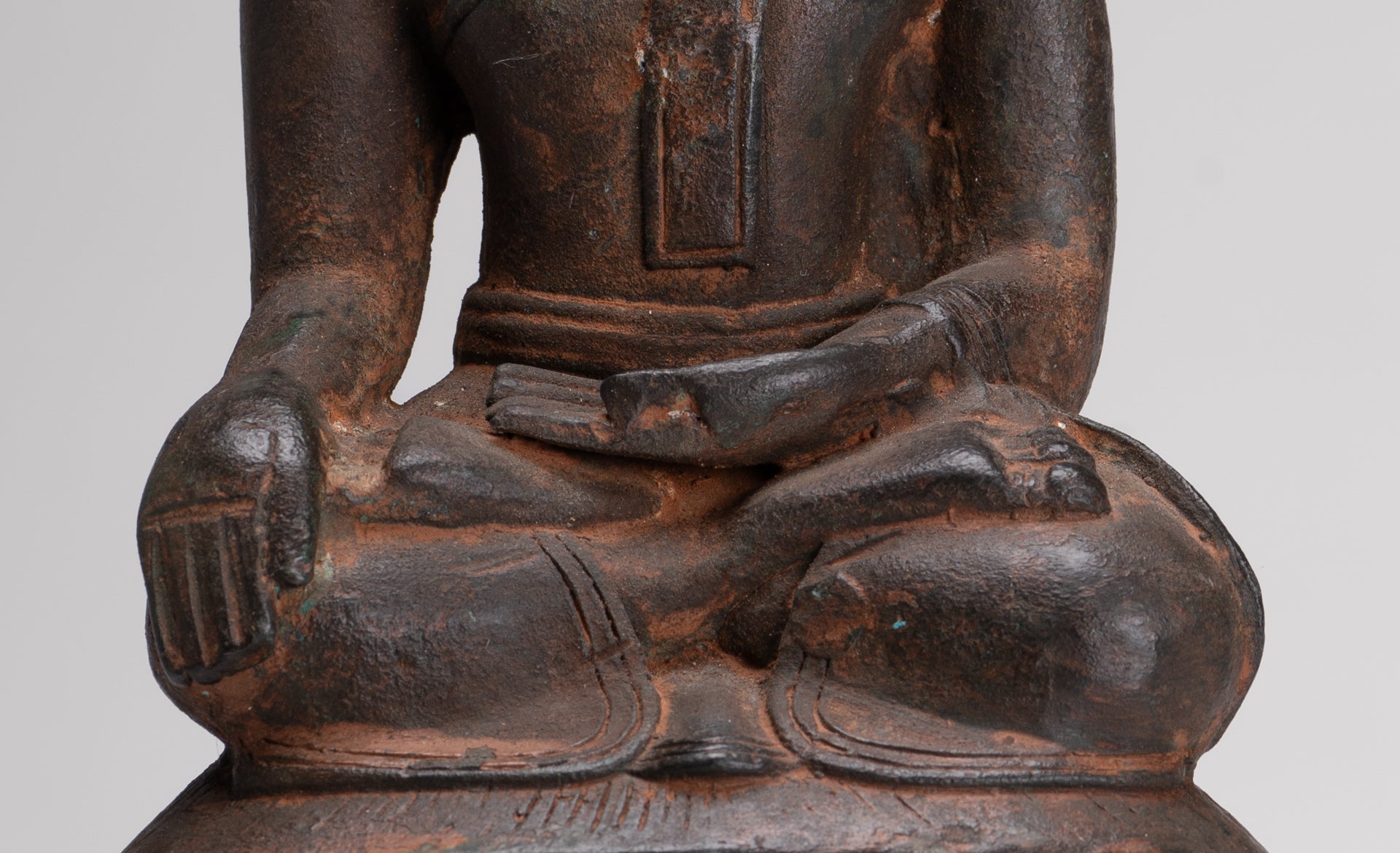 Buddha Statue - Antique Laos Style Enlightenment Buddha Statue - 33cm/13"