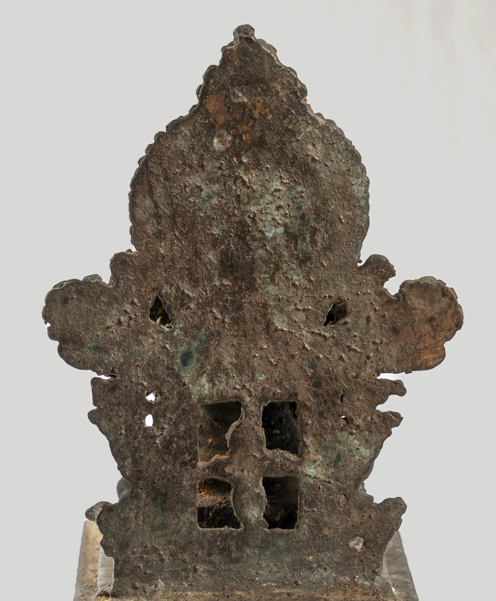 Shiva Statue - Antique Indonesian Style Bronze Javanese Seated 4-Arm Shiva Statue - 20cm/8"