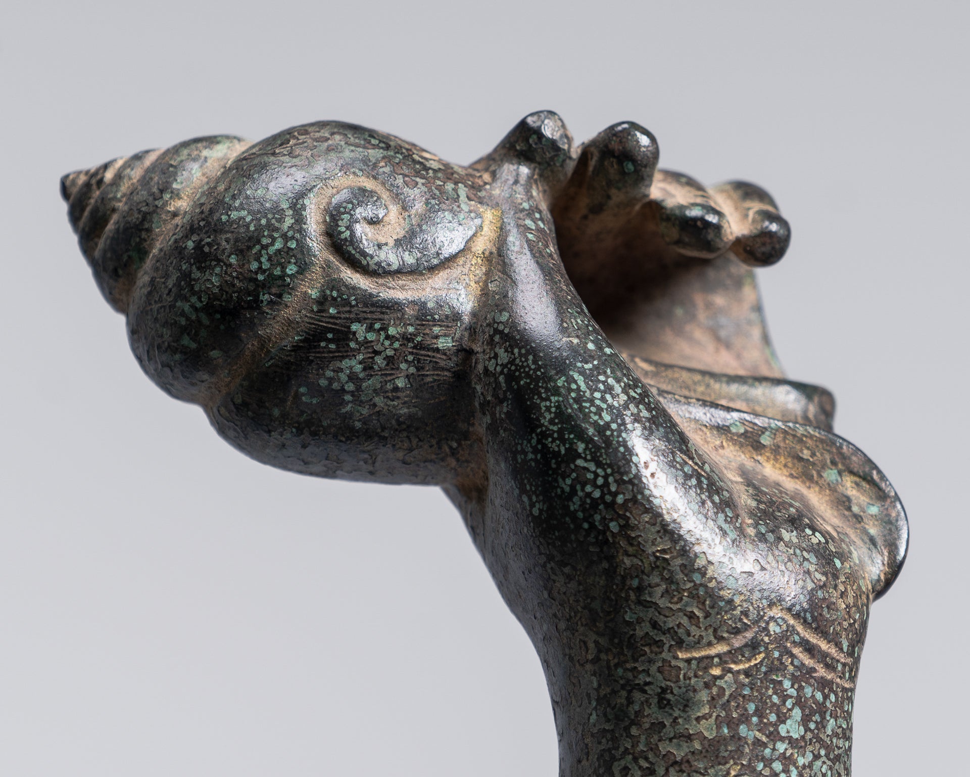 Large Antique Khmer Style Standing Bronze Bayon Style Lokeshvara Statue - 122cm/49"