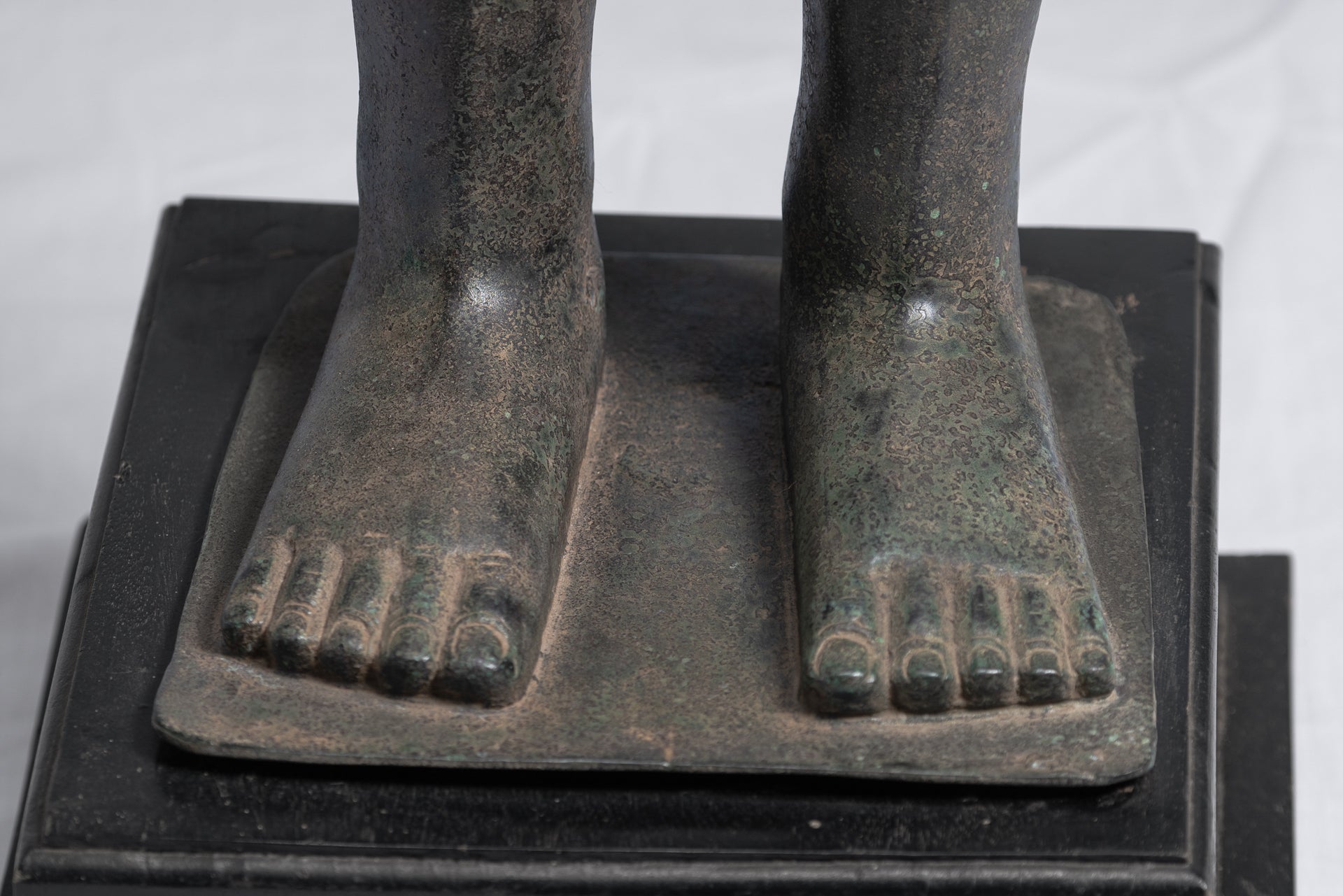 Large Antique Khmer Style Standing Bronze Bayon Style Lokeshvara Statue - 122cm/49"