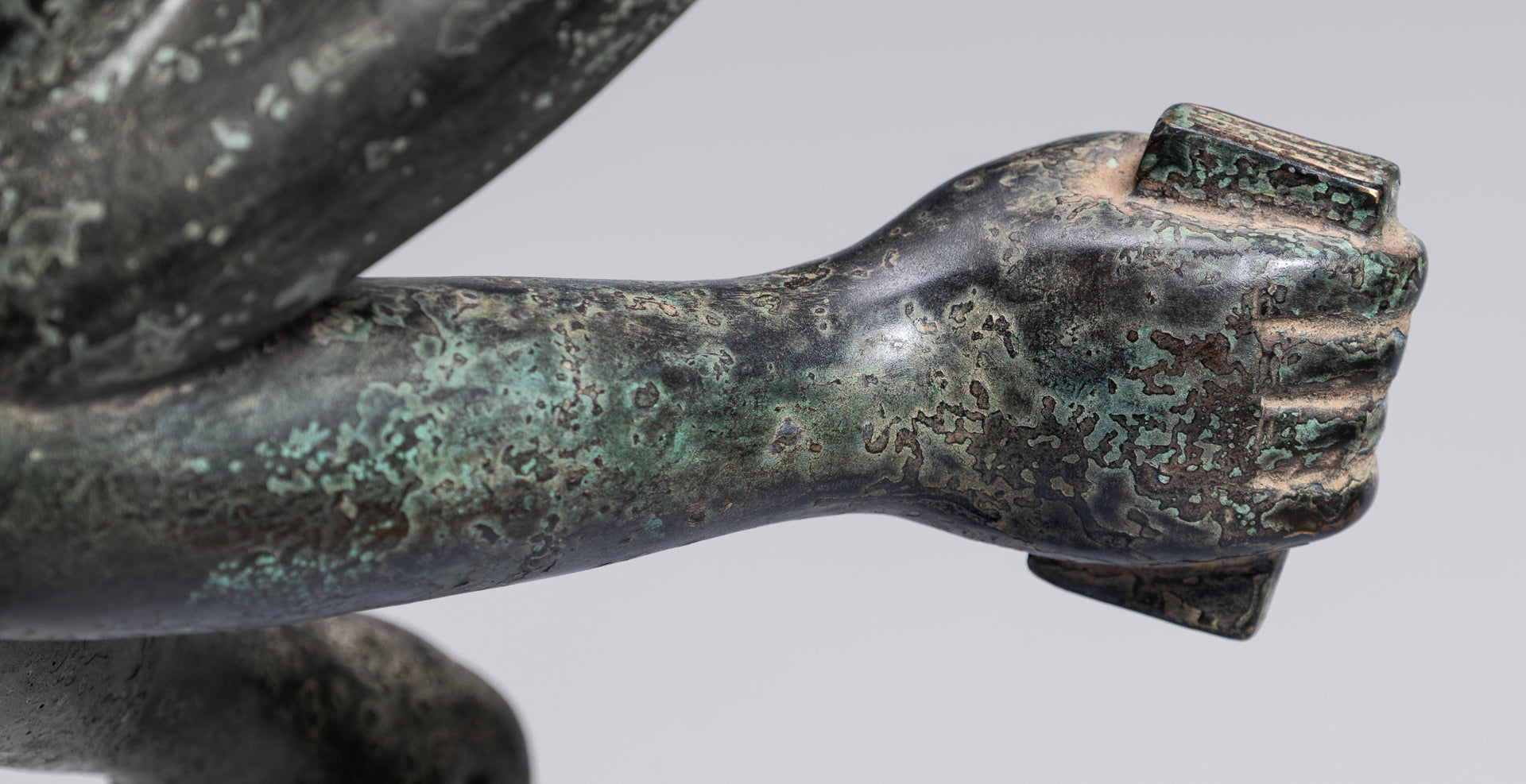 Large Antique Khmer Style Standing Bronze Bayon Style Lokeshvara Statue - 122cm/49"