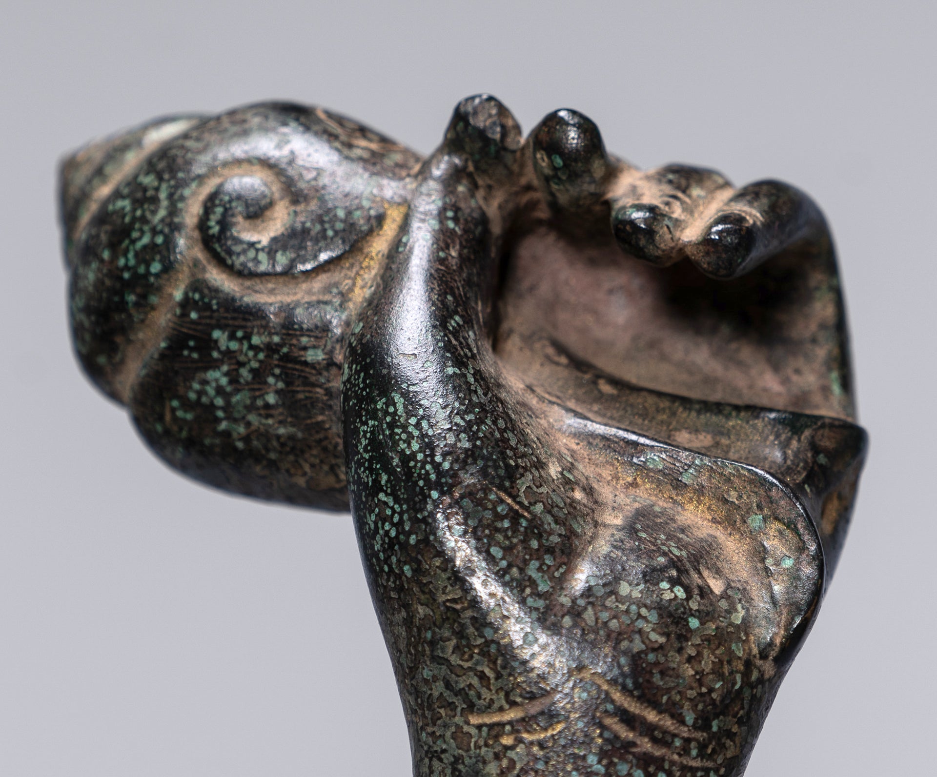 Large Antique Khmer Style Standing Bronze Bayon Style Lokeshvara Statue - 122cm/49"