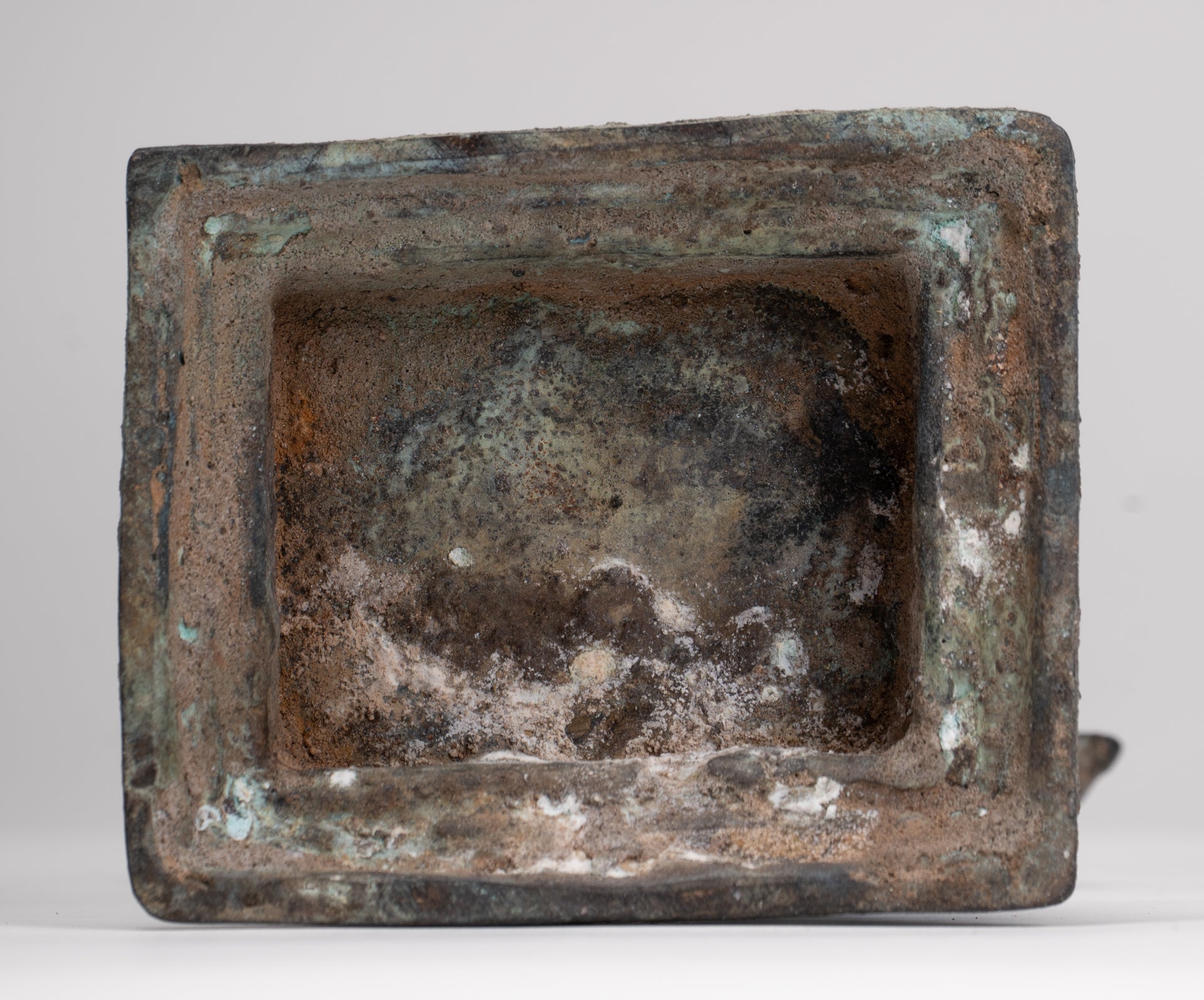 Ganesha Statue - Antique Vietnamese Style Bronze Standing Cham Four-Arm Ganesha Statue - 25cm/10"