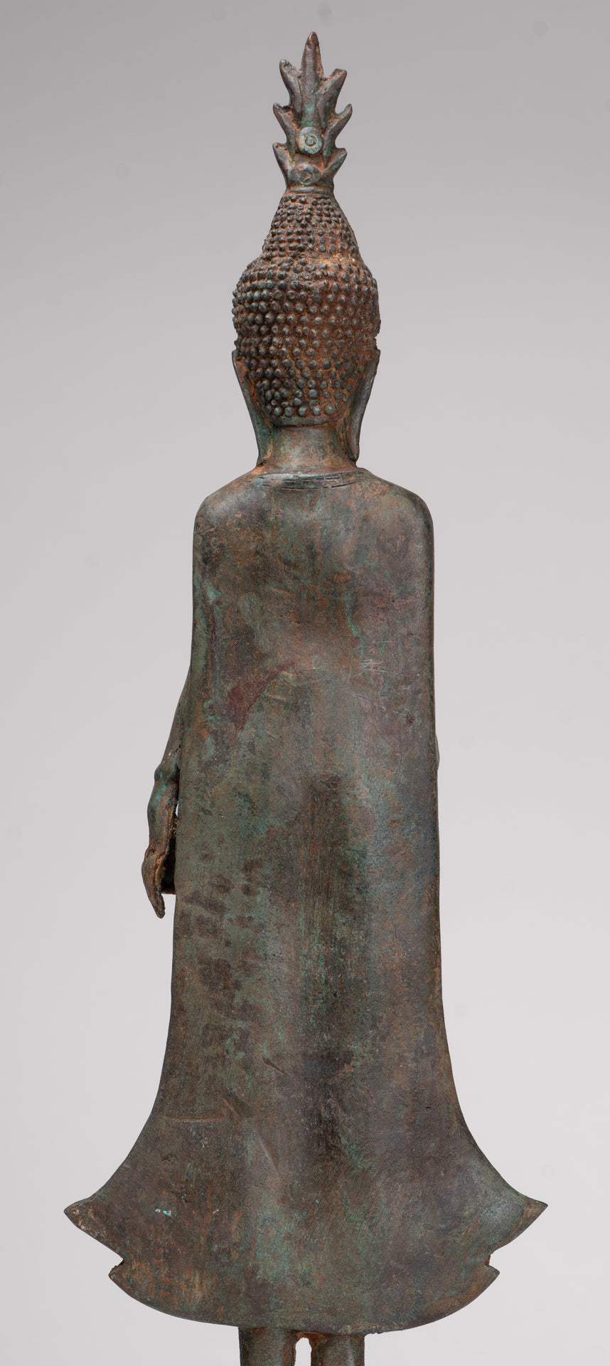 Buddha Statue - Antique Laos Style Standing Buddha Statue in Dharmachakra Teaching Mudra - 50cm/20"