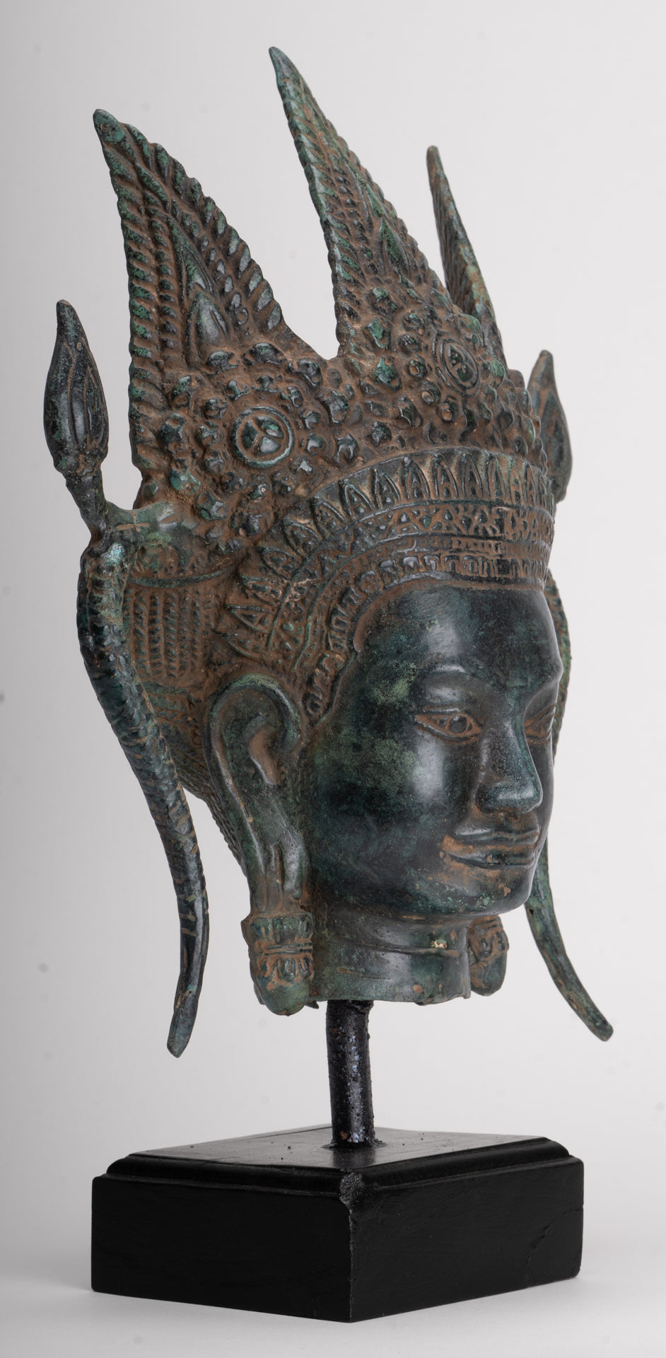 Antique Khmer Style Bronze Angkor Wat Apsara or Angel Statue - 35cm/14"