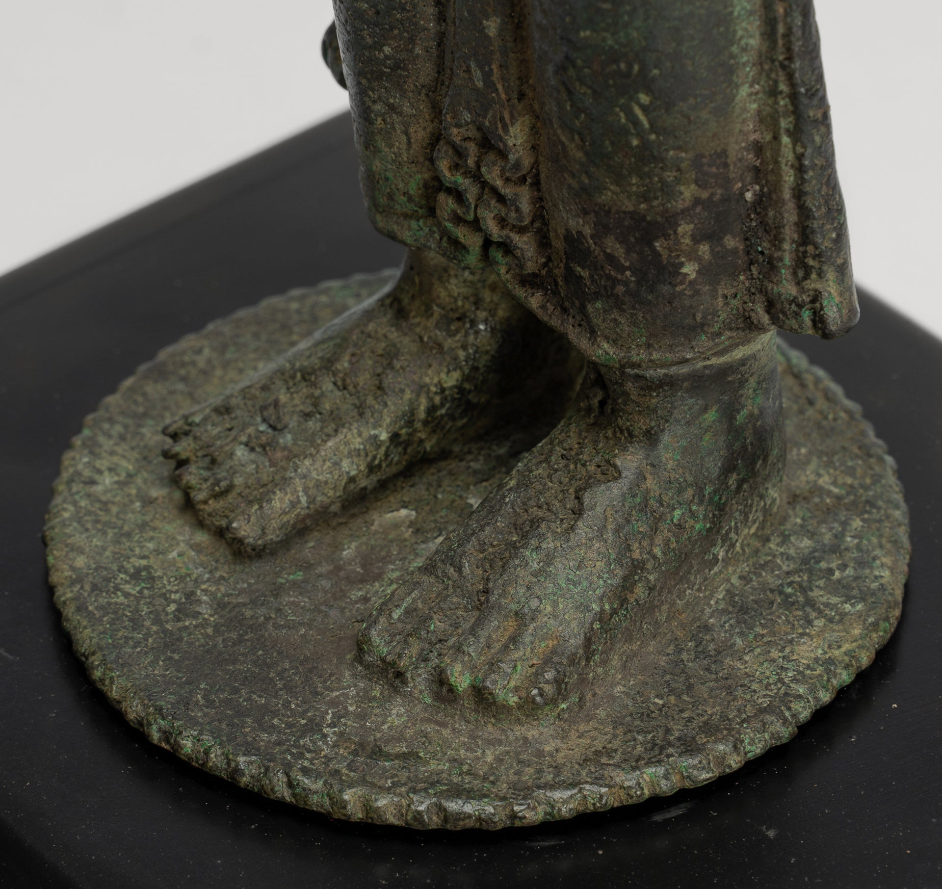 Antique Indonesian Style Javanese Majapahit Standing Bronze Lokeshvara Statue - Protector & Preserver - 44cm/18"