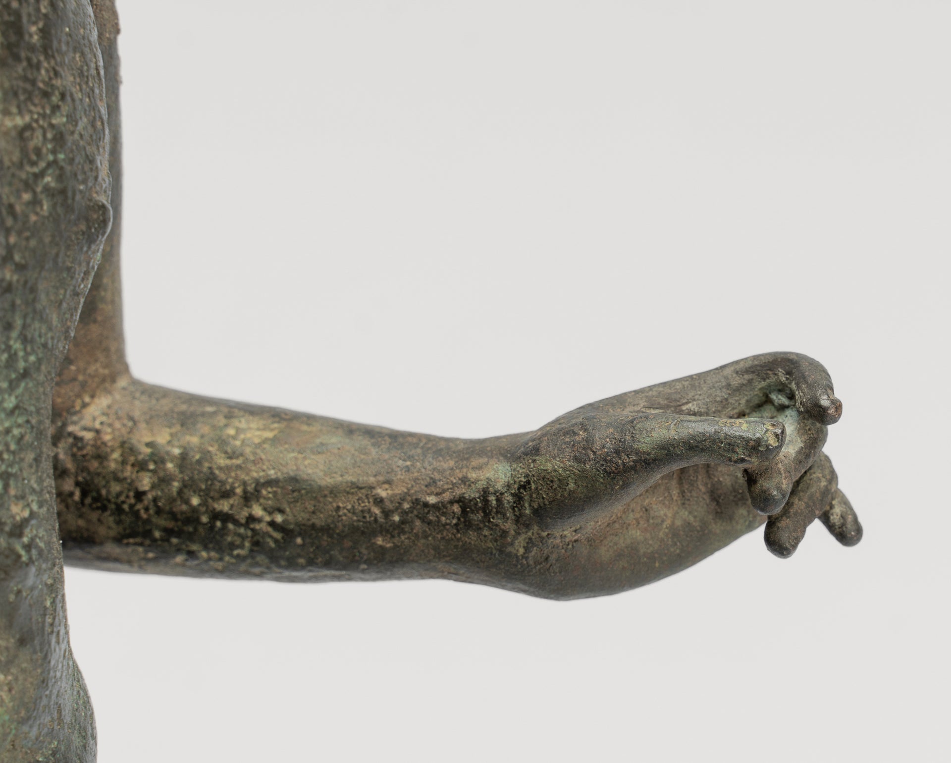 Antique Indonesian Style Javanese Majapahit Standing Bronze Lokeshvara Statue - Protector & Preserver - 44cm/18"