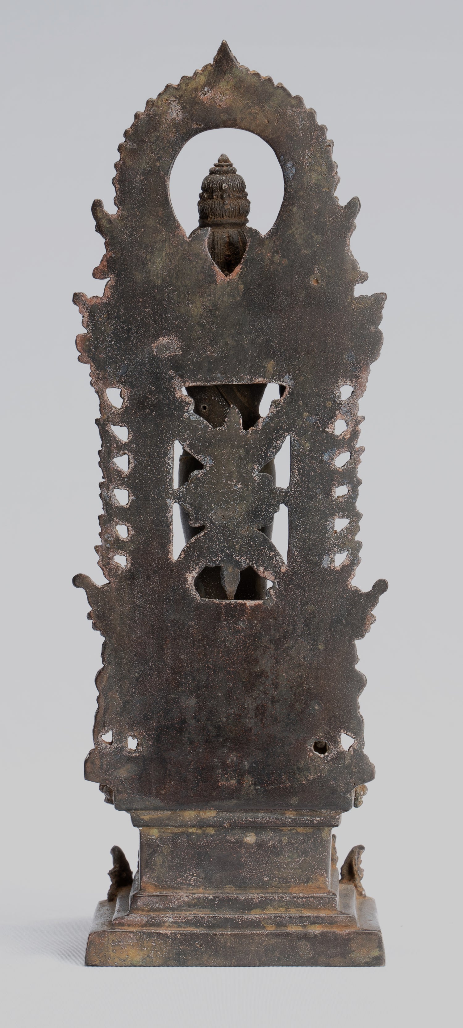 Lokeshvara Statue - Antique Indonesian Style Bronze Javanese Standing 4-Arm Lokeshvara Statue - 26cm/10"