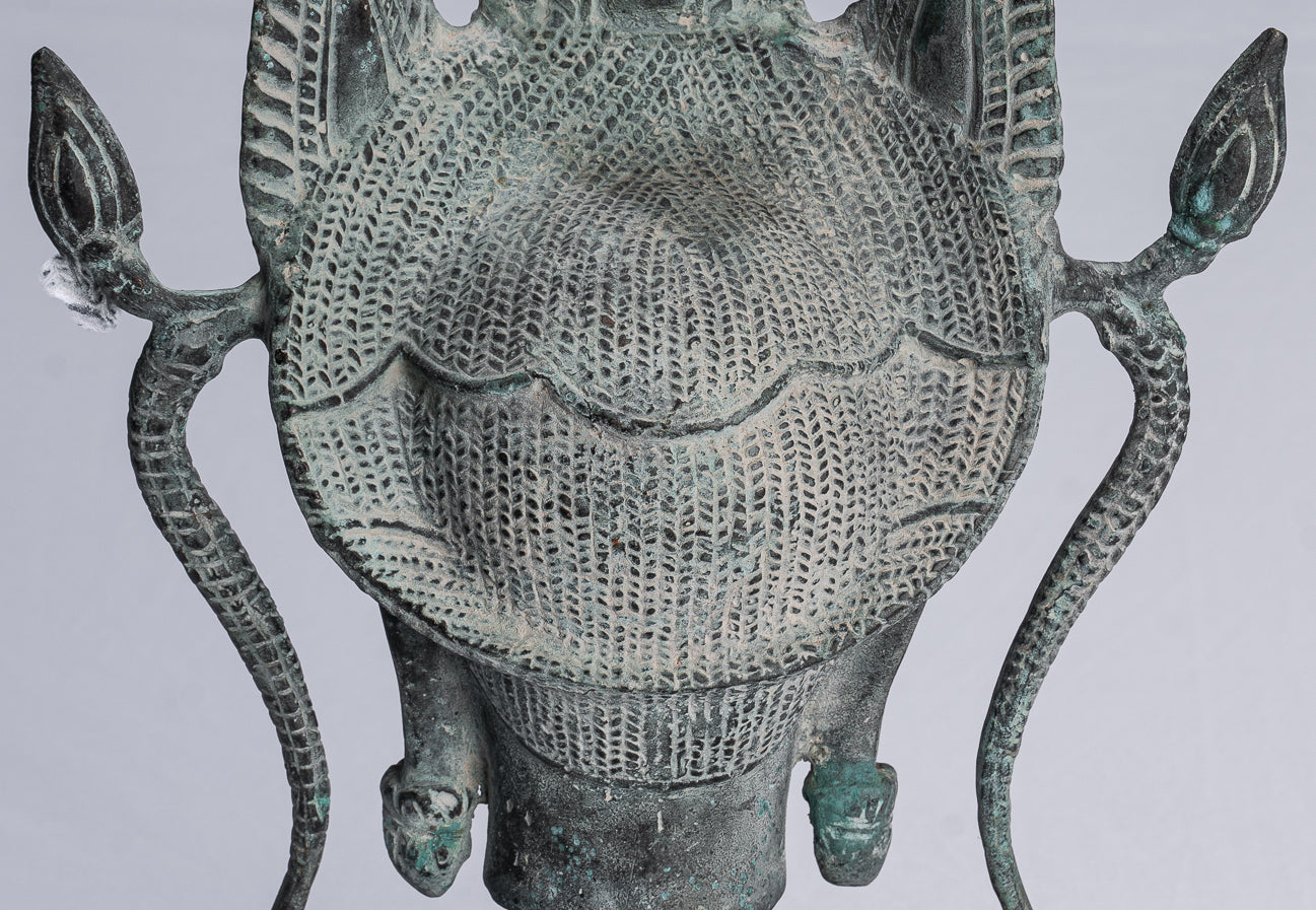 Apsara - Antique Khmer Style Bronze Angkor Wat Apsara or Angel Statue - 35cm/14"