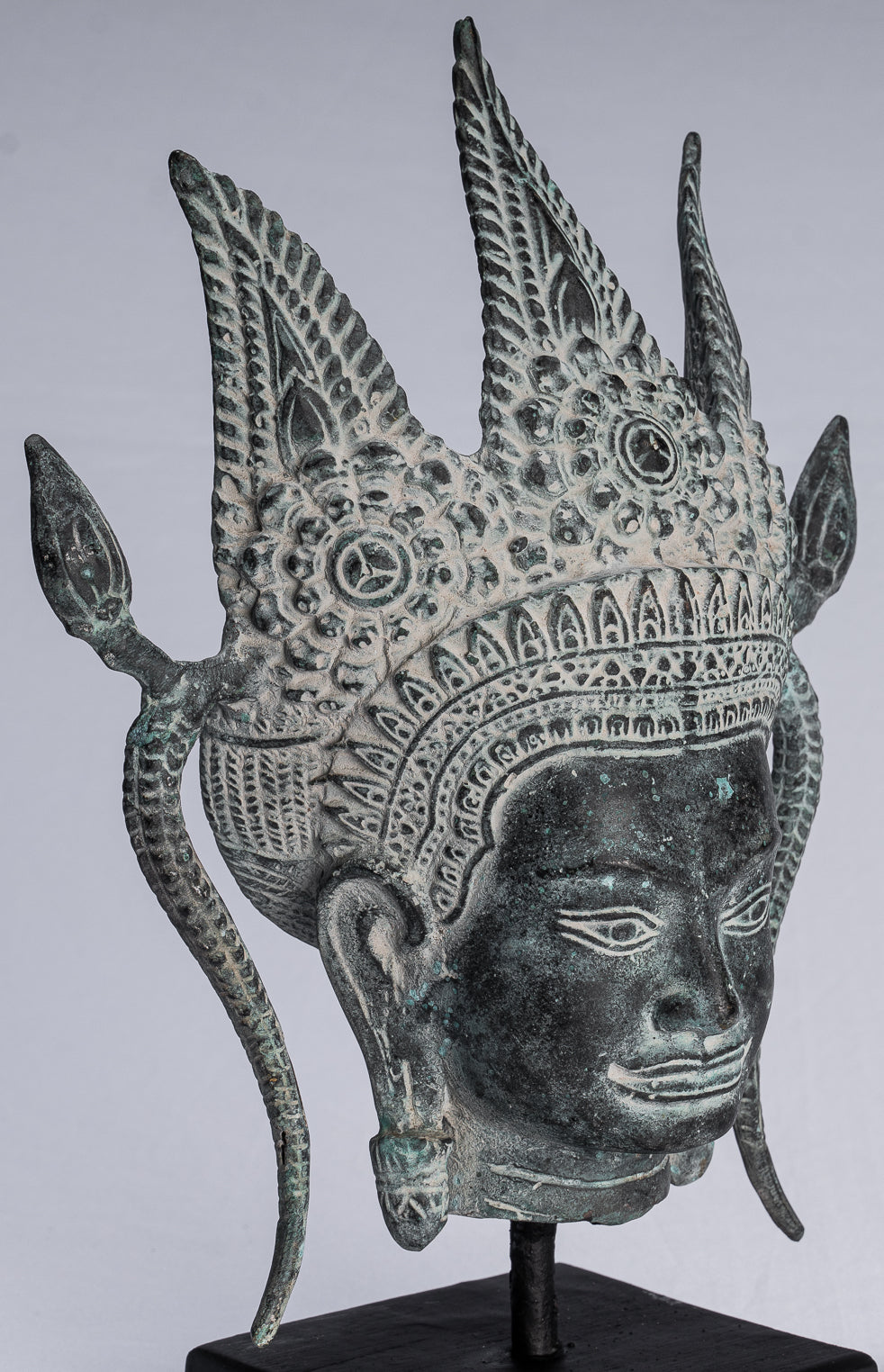 Apsara - Antique Khmer Style Bronze Angkor Wat Apsara or Angel Statue - 35cm/14"