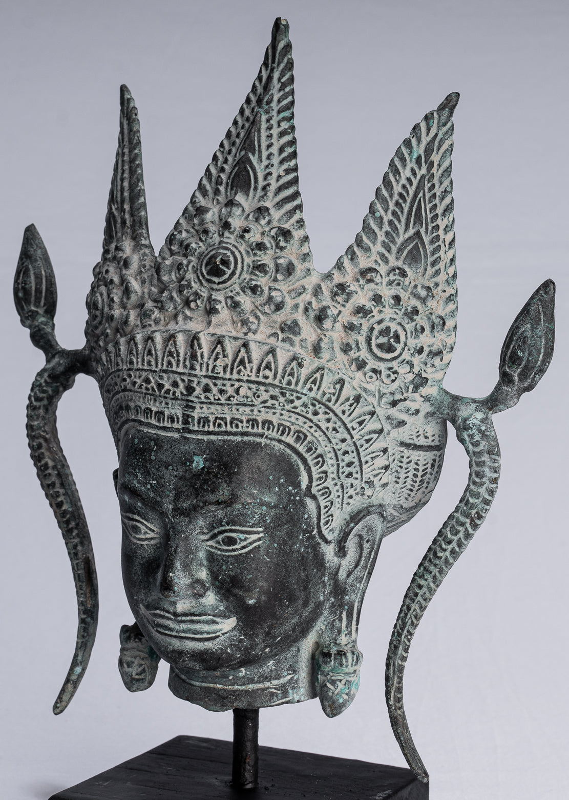 Apsara - Antique Khmer Style Bronze Angkor Wat Apsara or Angel Statue - 35cm/14"