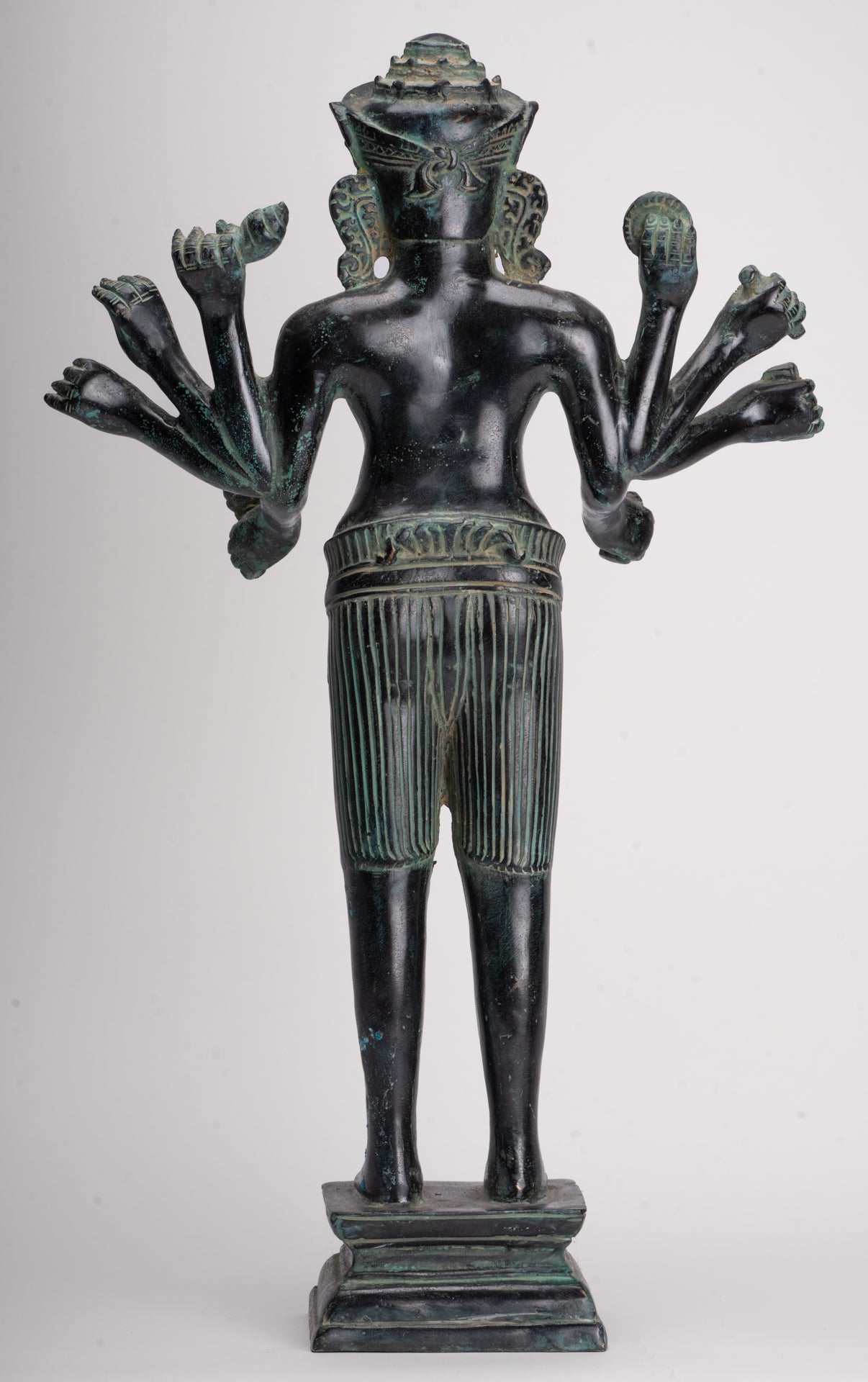Kalkin Statue - Antique Khmer Style Mounted Bronze Hayagriva Kalkin Horse of Vishnu - 51cm/20"