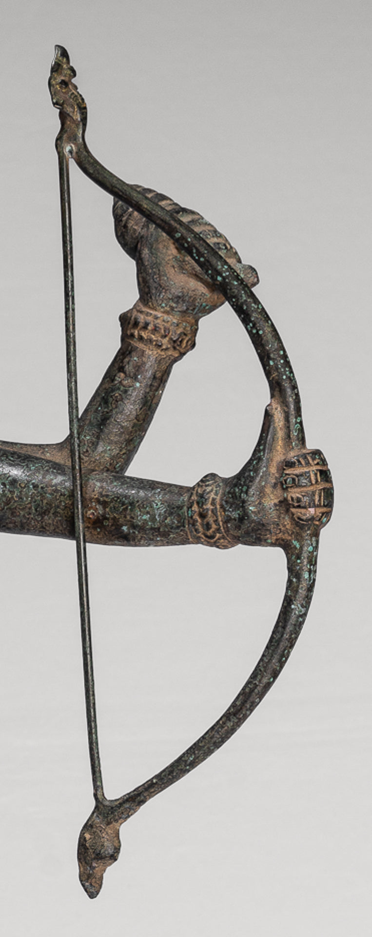 Vishnu - Antique Khmer Style Bronze Archer Vishnu Statue with Sharanga (Bow) - 50cm/20"