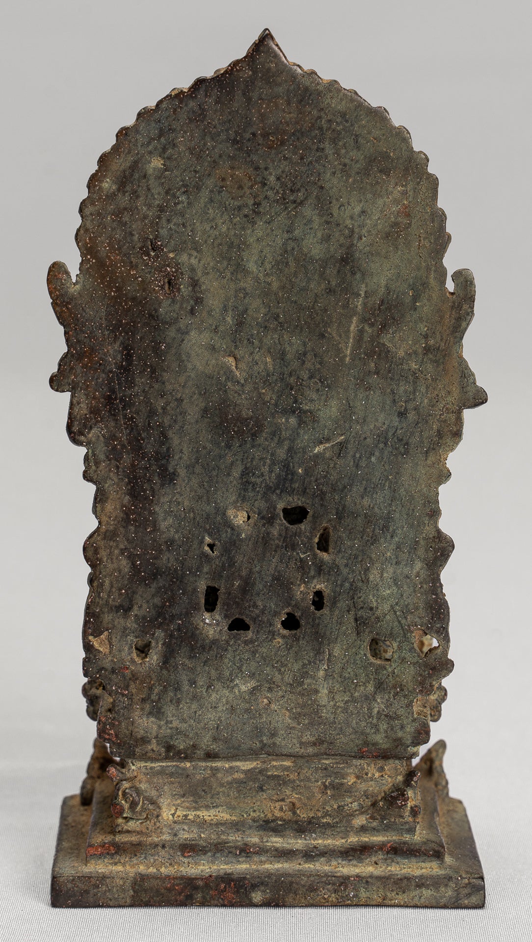 Vishnu - Antique Java Style Indonesian Majapahit Seated Bronze Vishnu Statue - 15cm/6"