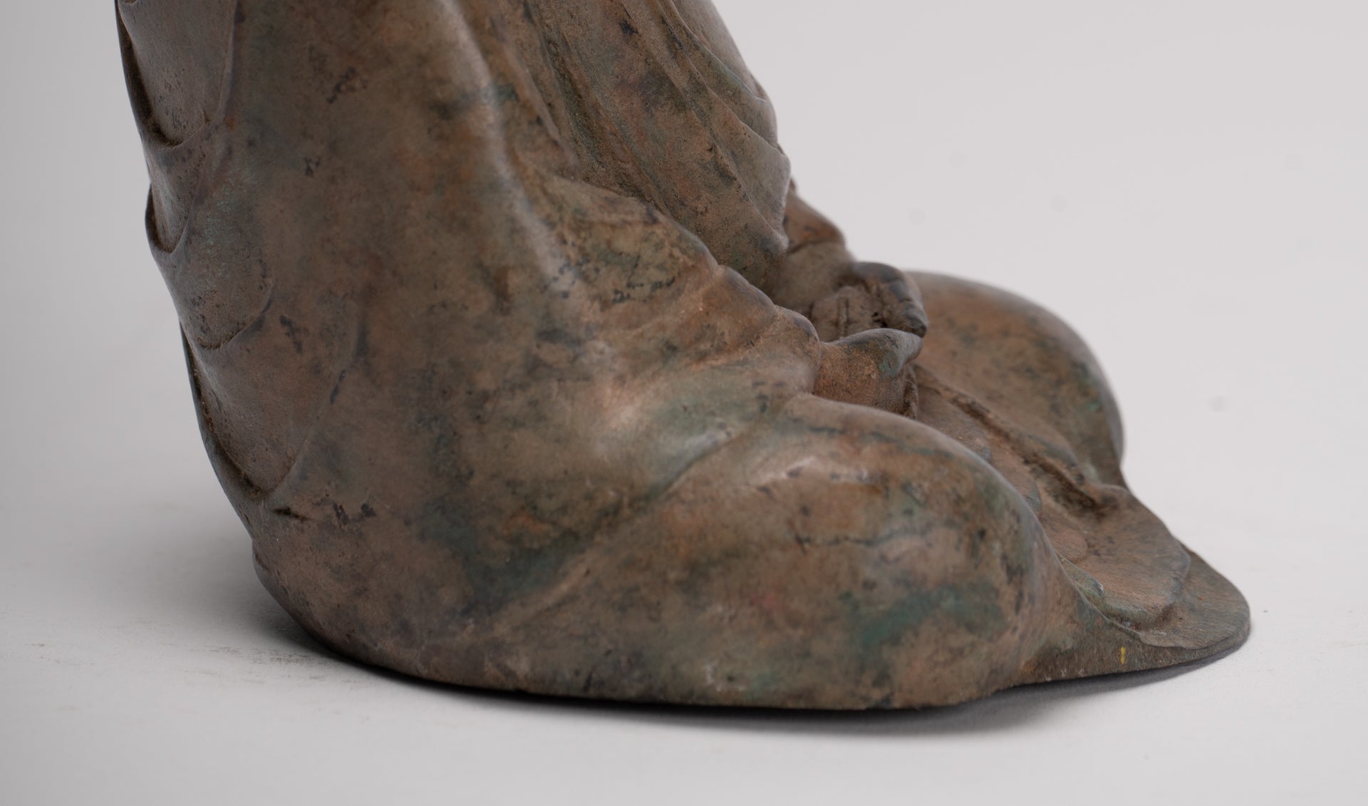 Japanese Buddha - Antique Japanese Style Bronze Seated Meditation Amitabha Buddha Statue - 18cm/7"