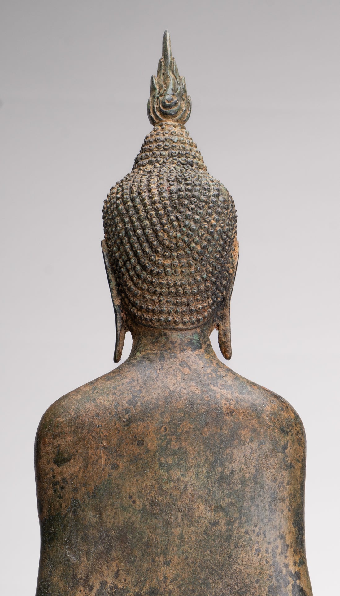 Buddha Statue - Antique Ayutthaya Style Thai Bronze Varada Charity Buddha Statue - 61cm/24"