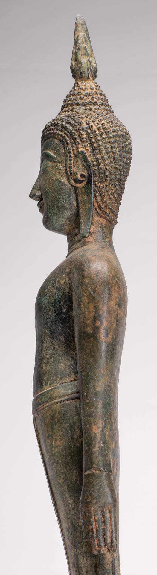 Buddha Statue - Antique Ayutthaya Style Thai Bronze Varada Charity Buddha Statue - 61cm/24"