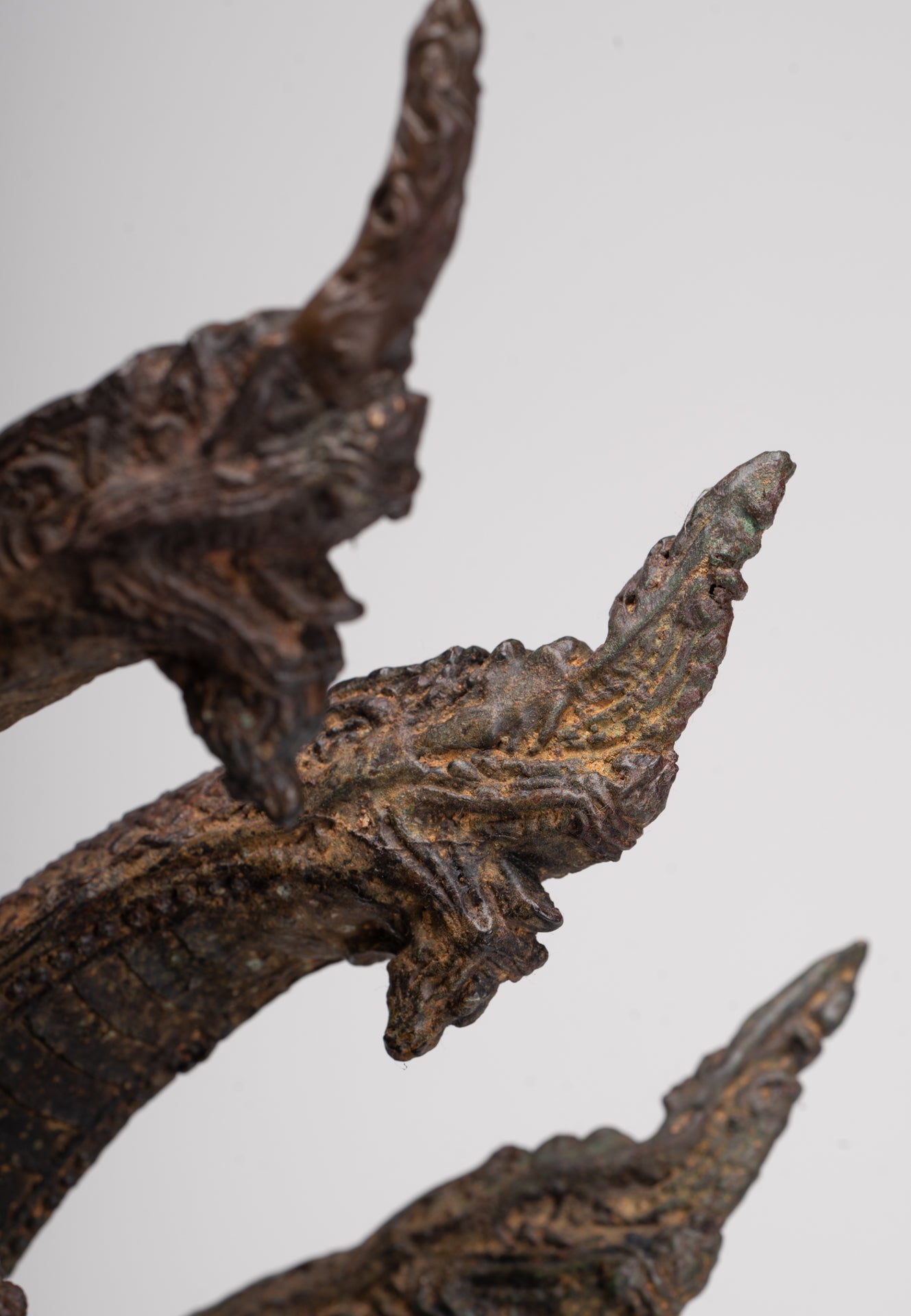 Buddha Statue - Antique Thai Style Seated Bronze Naga Meditation Buddha - 53cm/21"