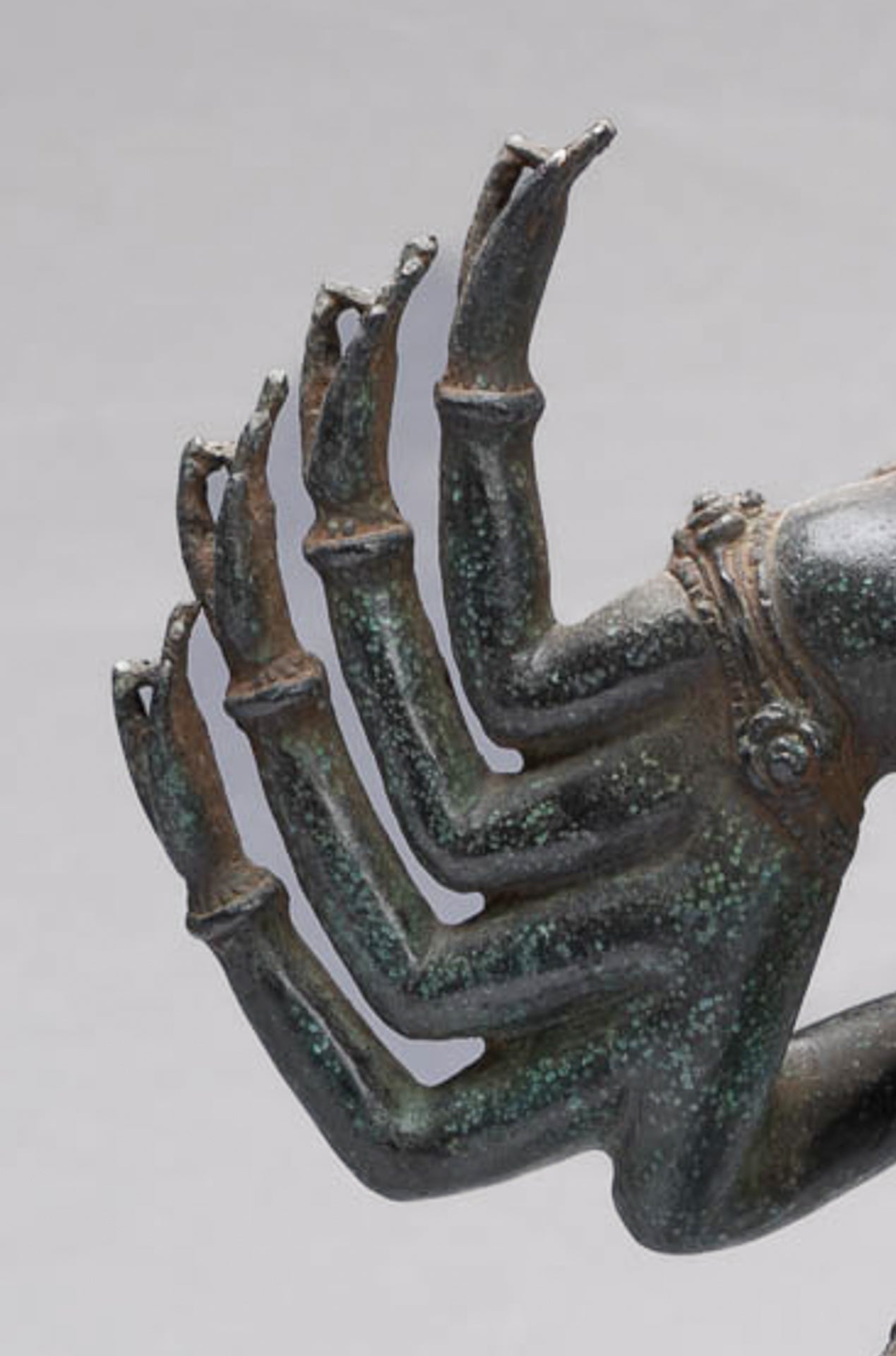 Shiva Statue - Antique Khmer Style Bronze Bayon Ardhaparyanka Shiva - 10 Arms - 54cm/22"