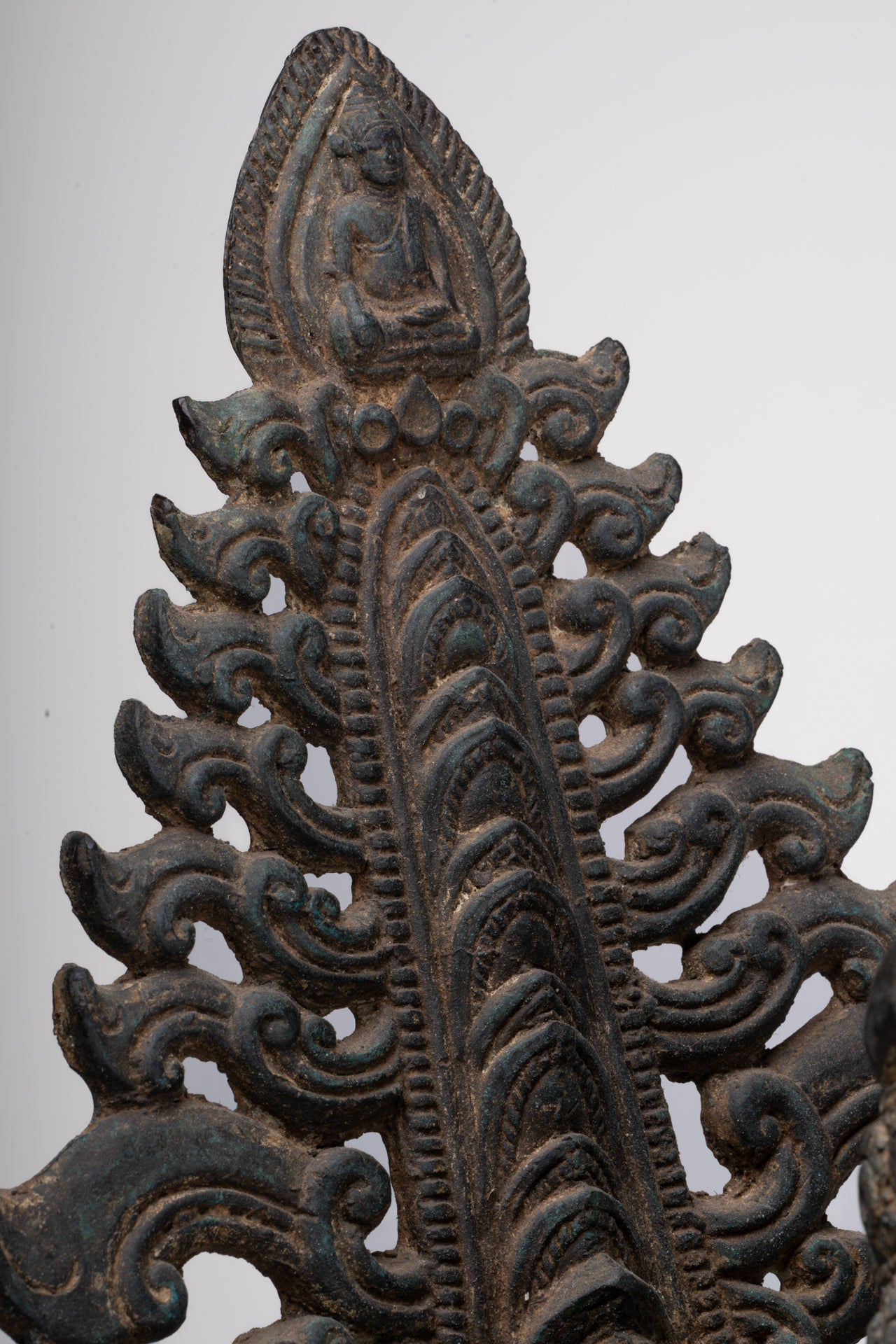 Ganesha Statue - Antique Thai Style Bronze Seated 4-Arm Ganesha Statue - 84cm/34"