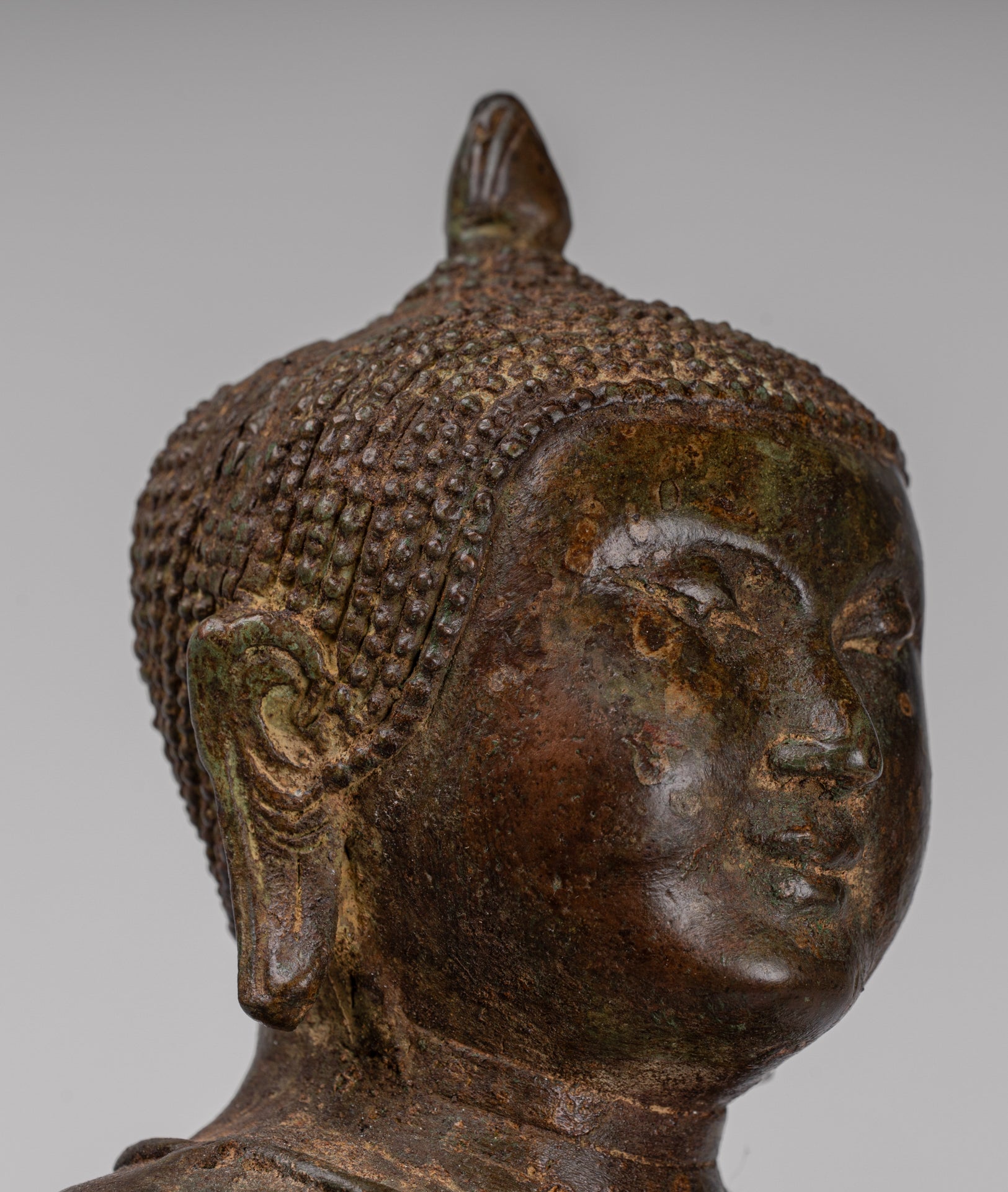 Buddha Statue - Antique Sri Lanka Style Bronze Standing Teaching Buddha Statue - 55cm/22"