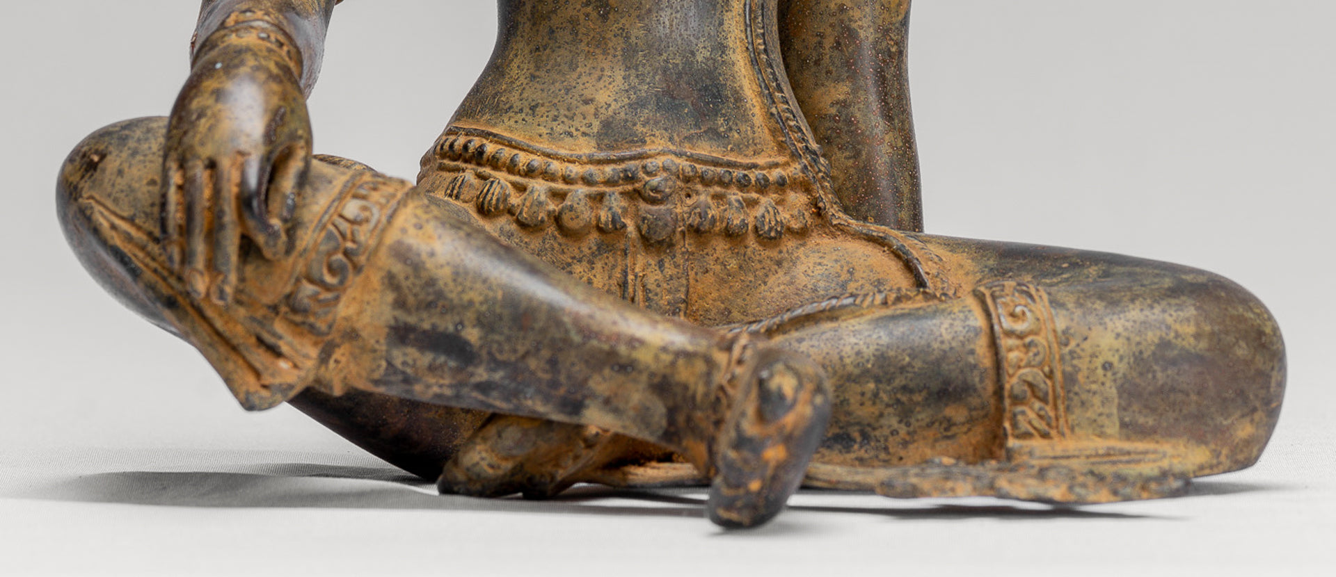 Tara Statue - Antique Java Style Indonesian Bronze Devi Tara Statue - 25cm/10"