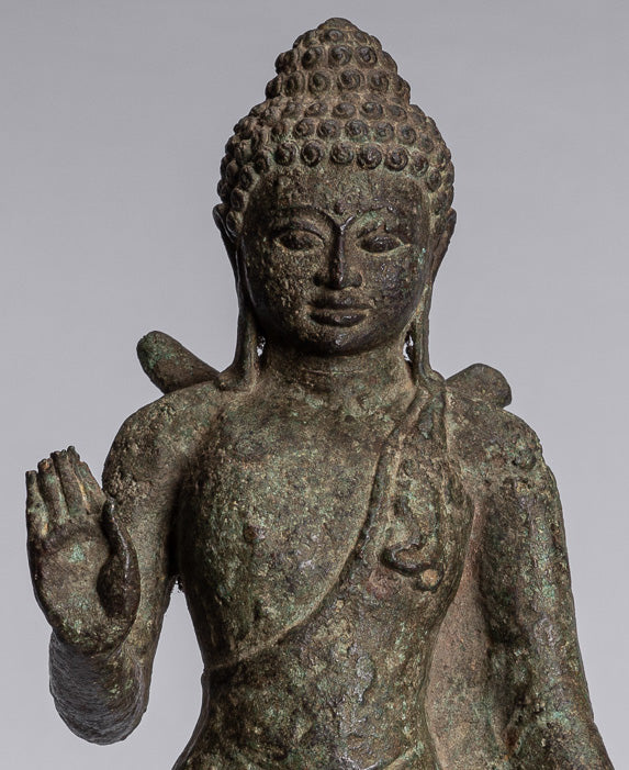 Buddha Statue-Antike indonesische Stil Javanesisch Stehen Schutz Buddha Statue-43cm/17 "