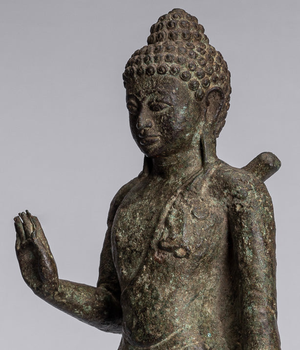 Buddha Statue-Antike indonesische Stil Javanesisch Stehen Schutz Buddha Statue-43cm/17 "