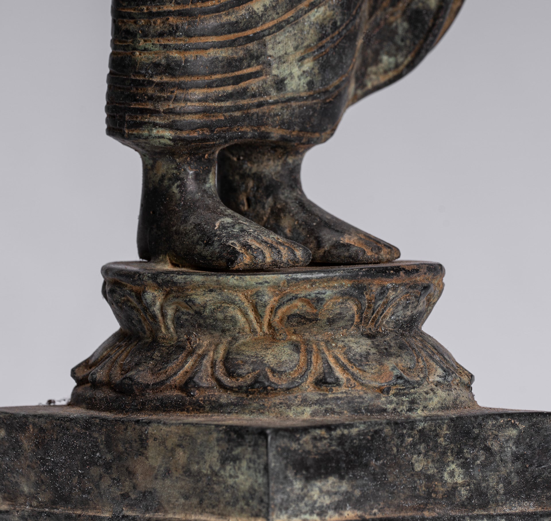 Buddha Statue - Antique Indonesian Style Bronze Javanese Teaching Buddha - 40cm/16"