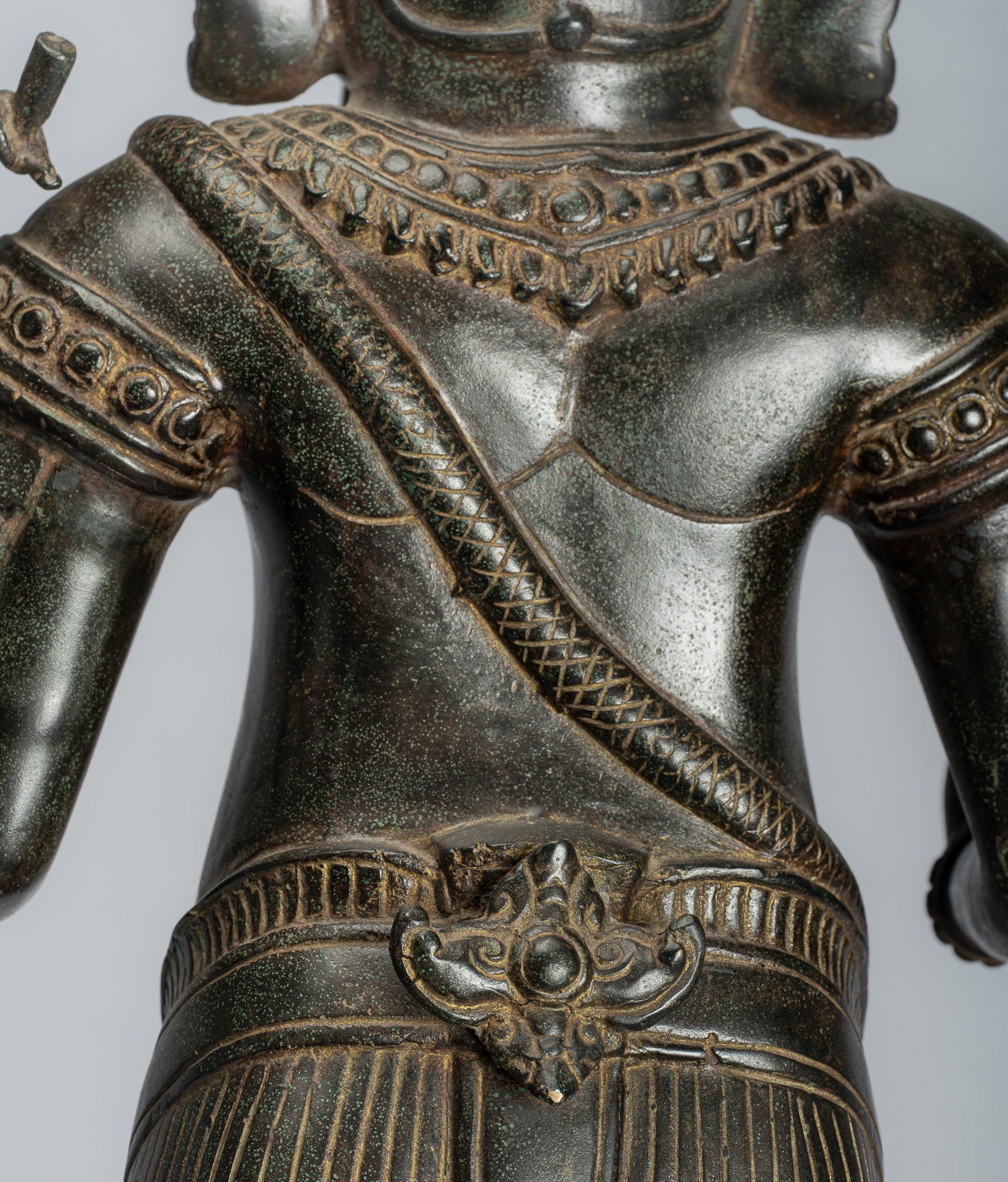 Ganesha Statue. Antike Khmer Stil Stehende Bronze Angkor Wat Ganesha Statue und Yoni.88cm/35"