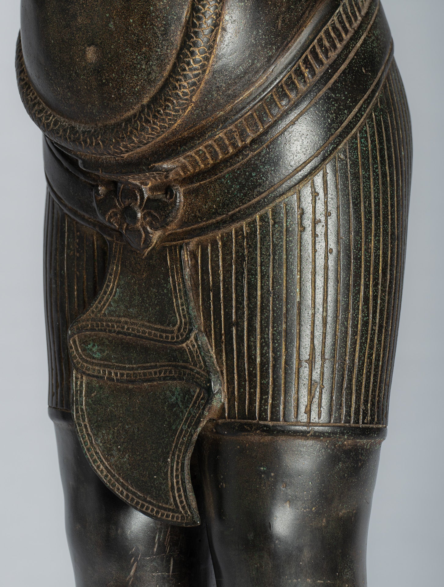 Ganesha Statue. Antike Khmer Stil Stehende Bronze Angkor Wat Ganesha Statue und Yoni.88cm/35"