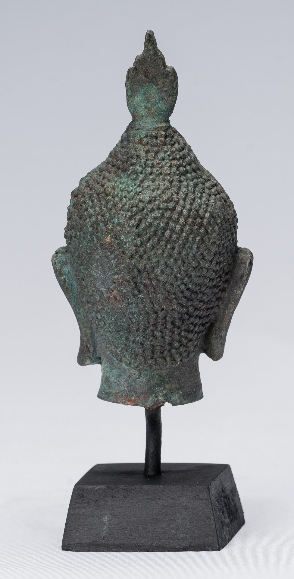 Cabeza de Buda - Estilo Thai antiguo Sukhothai Montado Bronce Buddha Head - 17cm/7 "