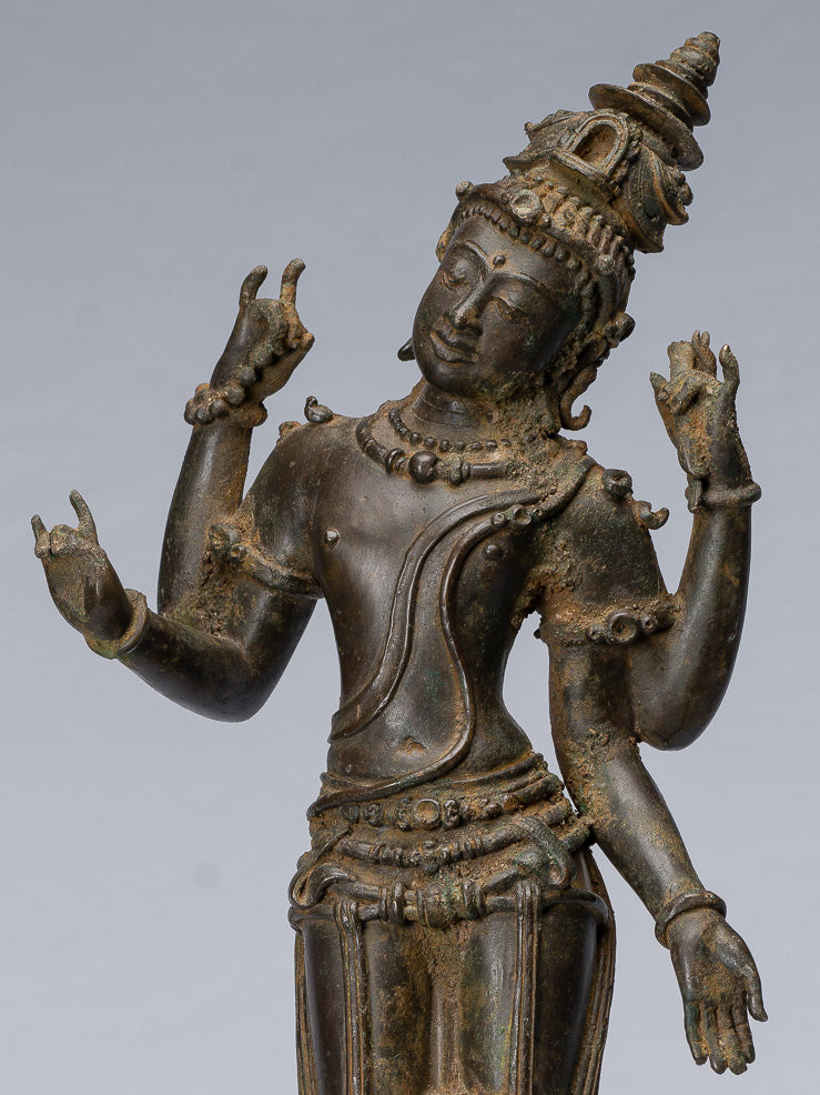 Statue de Tara - statue en bronze majapatit de style javanais ancien Devi Tara statue - 56 CM / 22 pouces