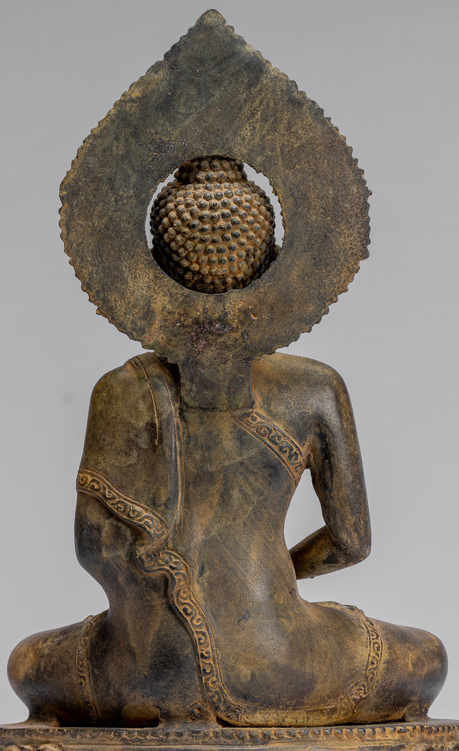 Buddha Statue-Antike Indonesische Stil Bronze Javanisch Amitabha Buddha Statue-32cm/13 "