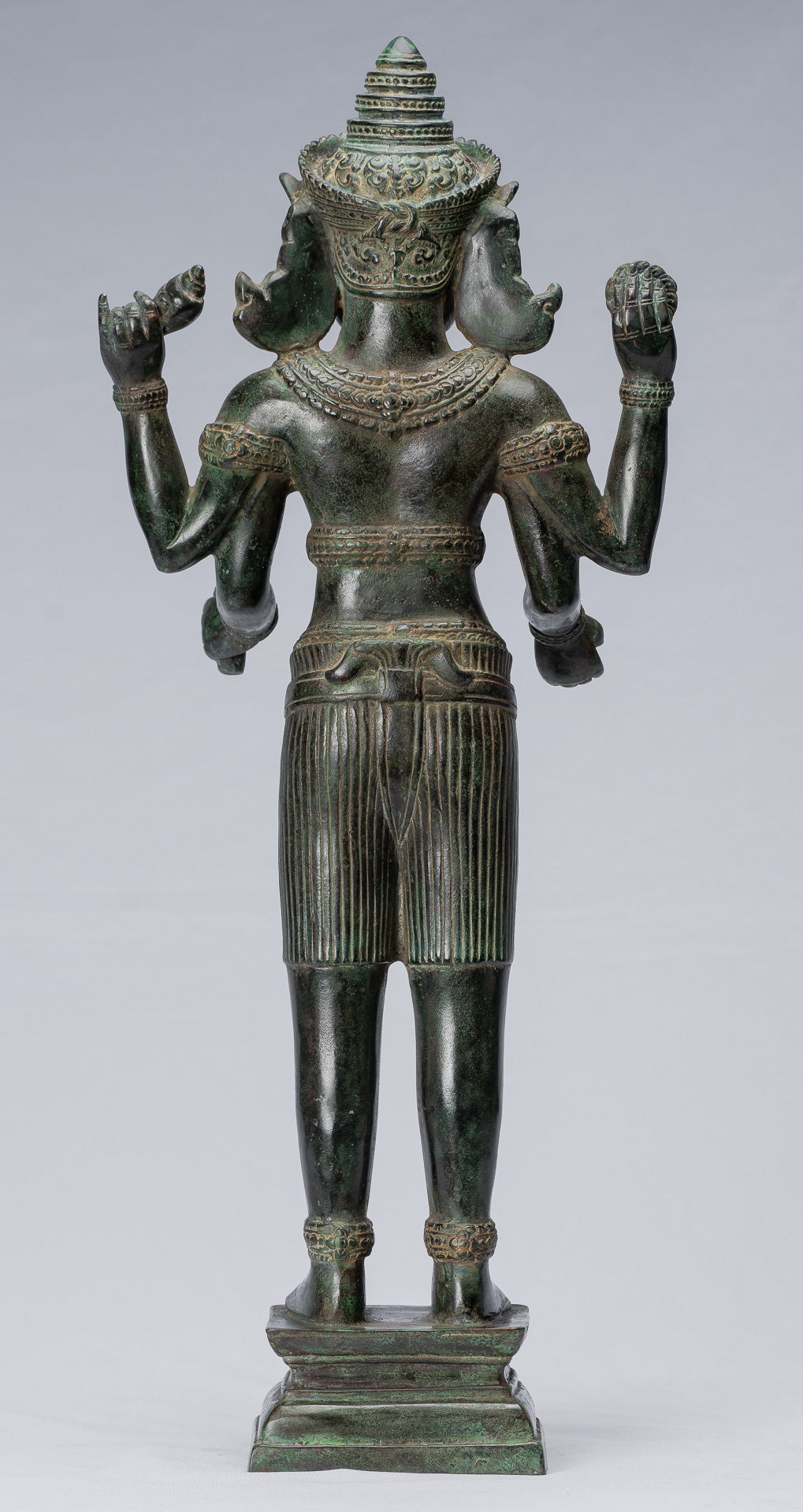 Kalkin Statue - Antique Khmer Style Standing Bronze Hayagriva Kalkin Horse of Vishnu - 55cm/22"