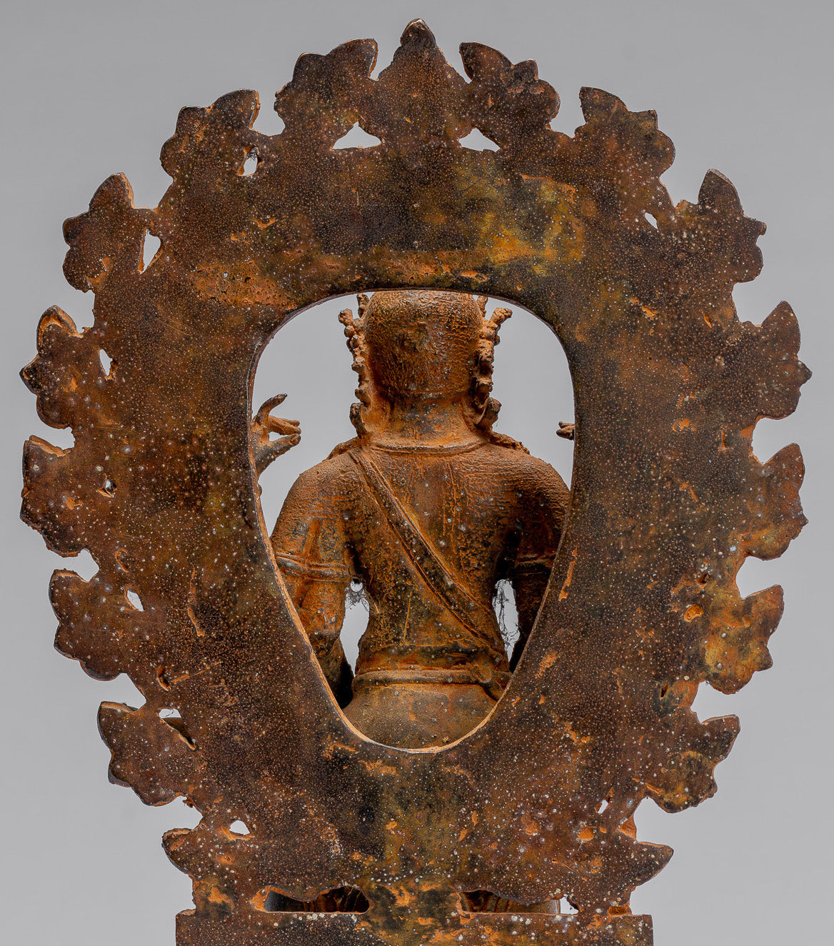 Statua Bodhisattva - Antique stile indonesiano giavanese a 16 bracci Avalokiteshvara Bodhisattva Statua - 28 cm/11 "