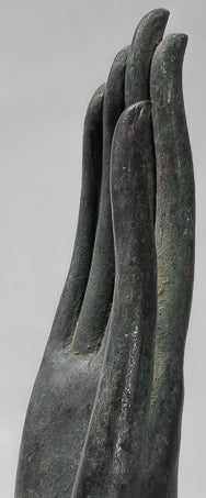 Monte Antique Thai Thai Style Southeast Asia Bronzo Thai Protection Hand - 35 cm/14 "