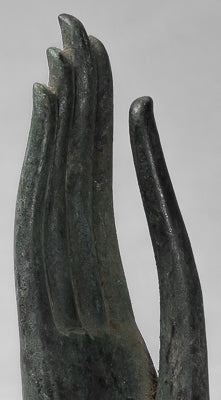 Monte Antique Thai Thai Style Southeast Asia Bronzo Thai Protection Hand - 35 cm/14 "