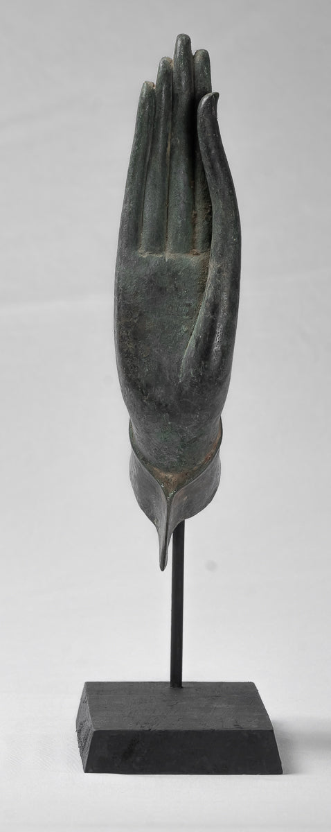 Monte Antique Thai Thai Style Southeast Asia Bronzo Thai Protection Hand - 35 cm/14 "