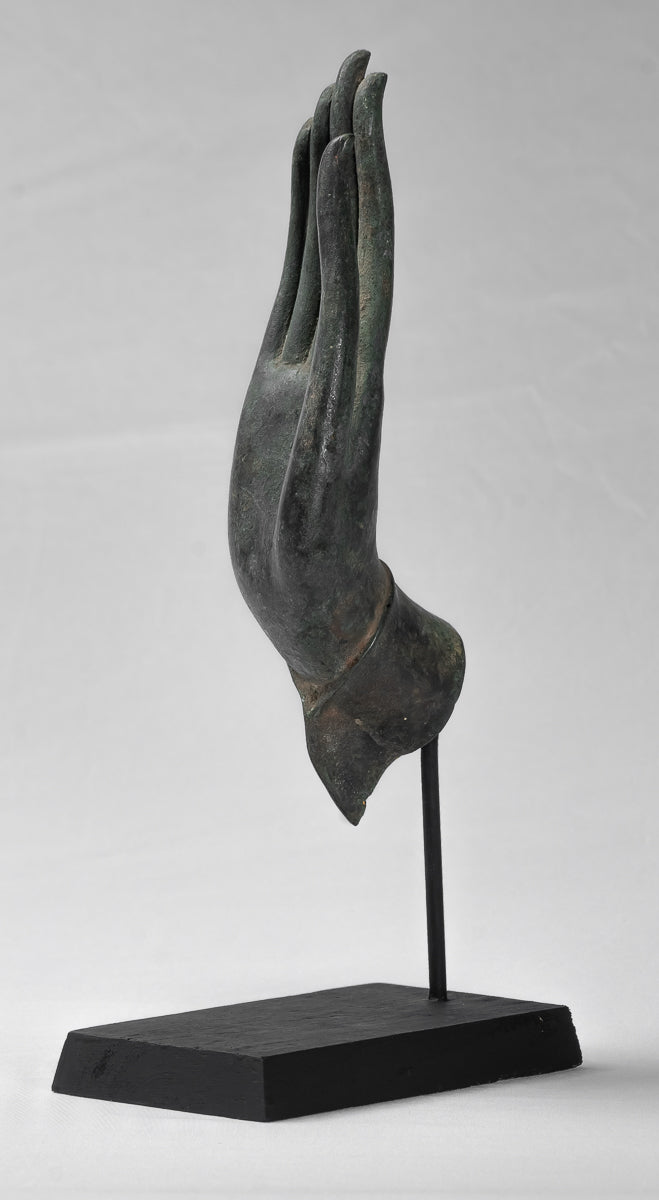 Monte Antique Thai Thai Style Southeast Asia Bronzo Thai Protection Hand - 35 cm/14 "