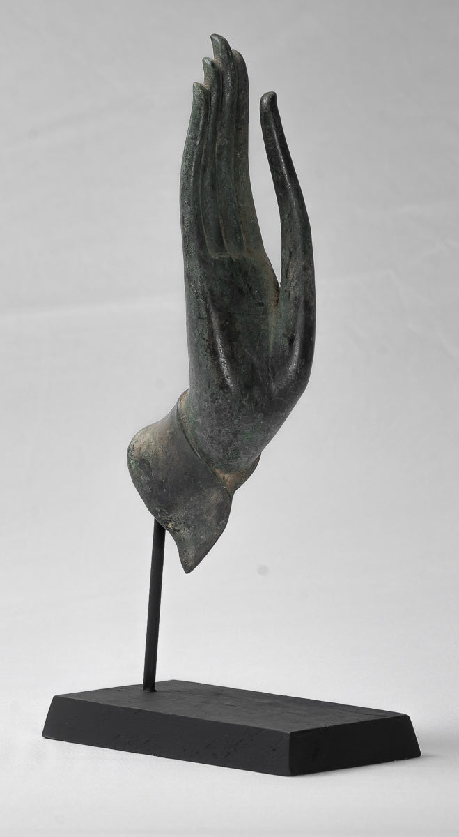 Monte Antique Thai Thai Style Southeast Asia Bronzo Thai Protection Hand - 35 cm/14 "
